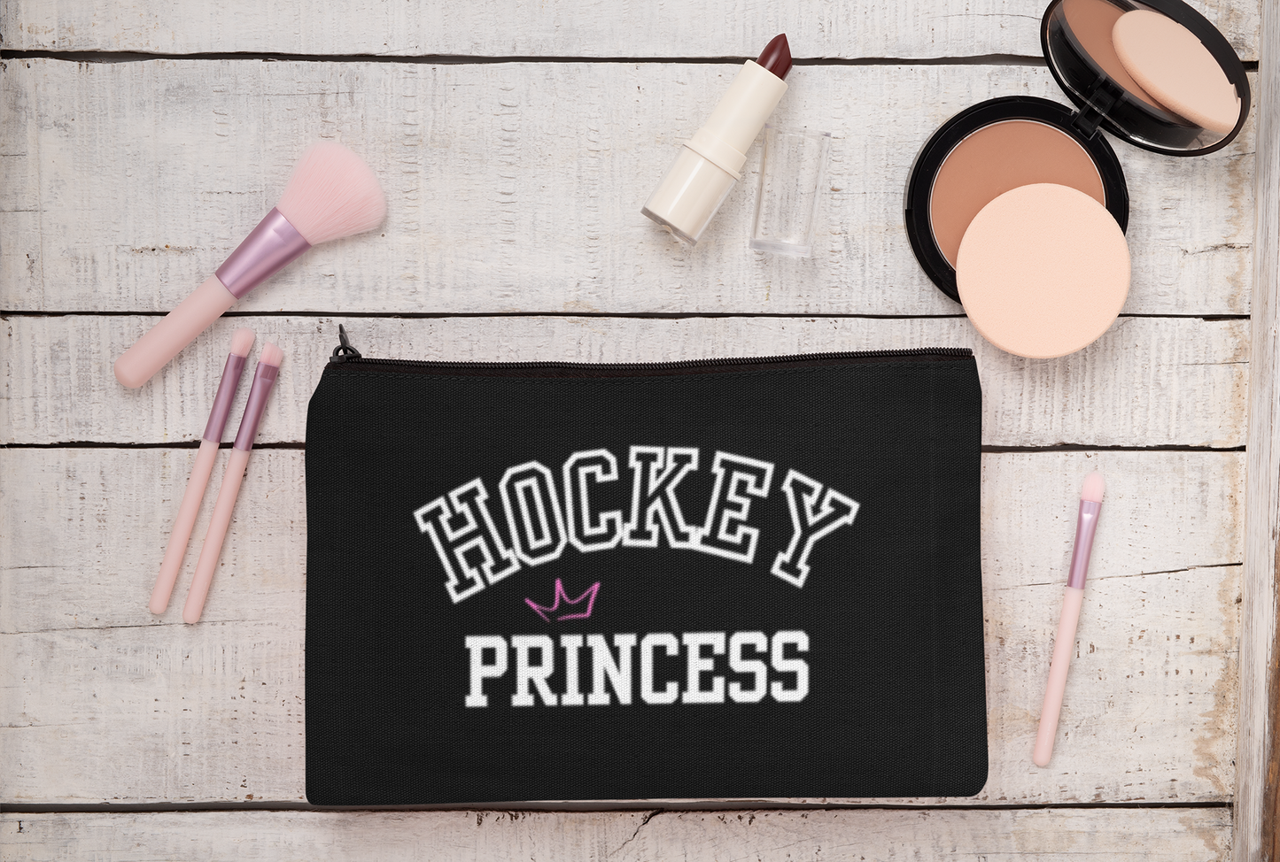 Hockey Princess Accessory Pouch | Hockey Princess Makeup Bag | Customized Gift for Girls