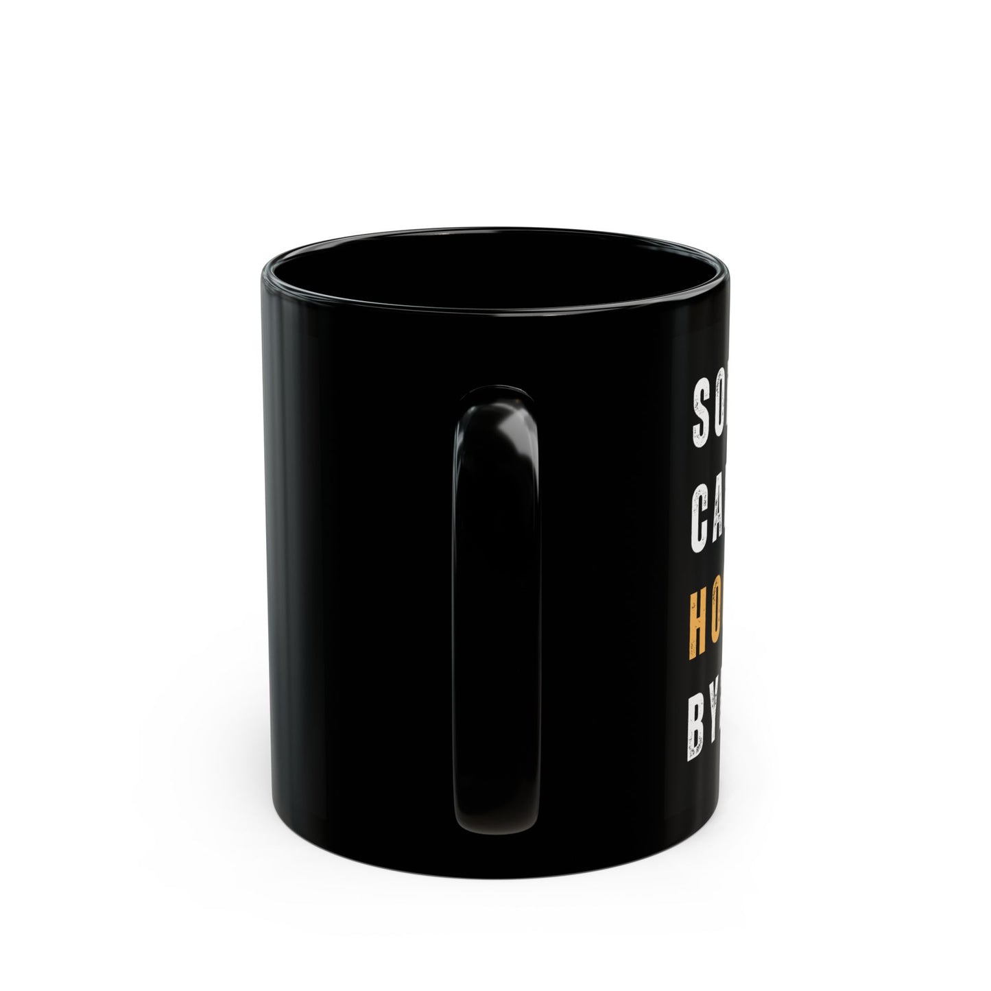 Distressed Hockey "Sorry Can't Hockey, Bye" Ceramic Coffee Cup, Black Mug for Sports Moms, 11oz Gift Idea for Hockey Lovers