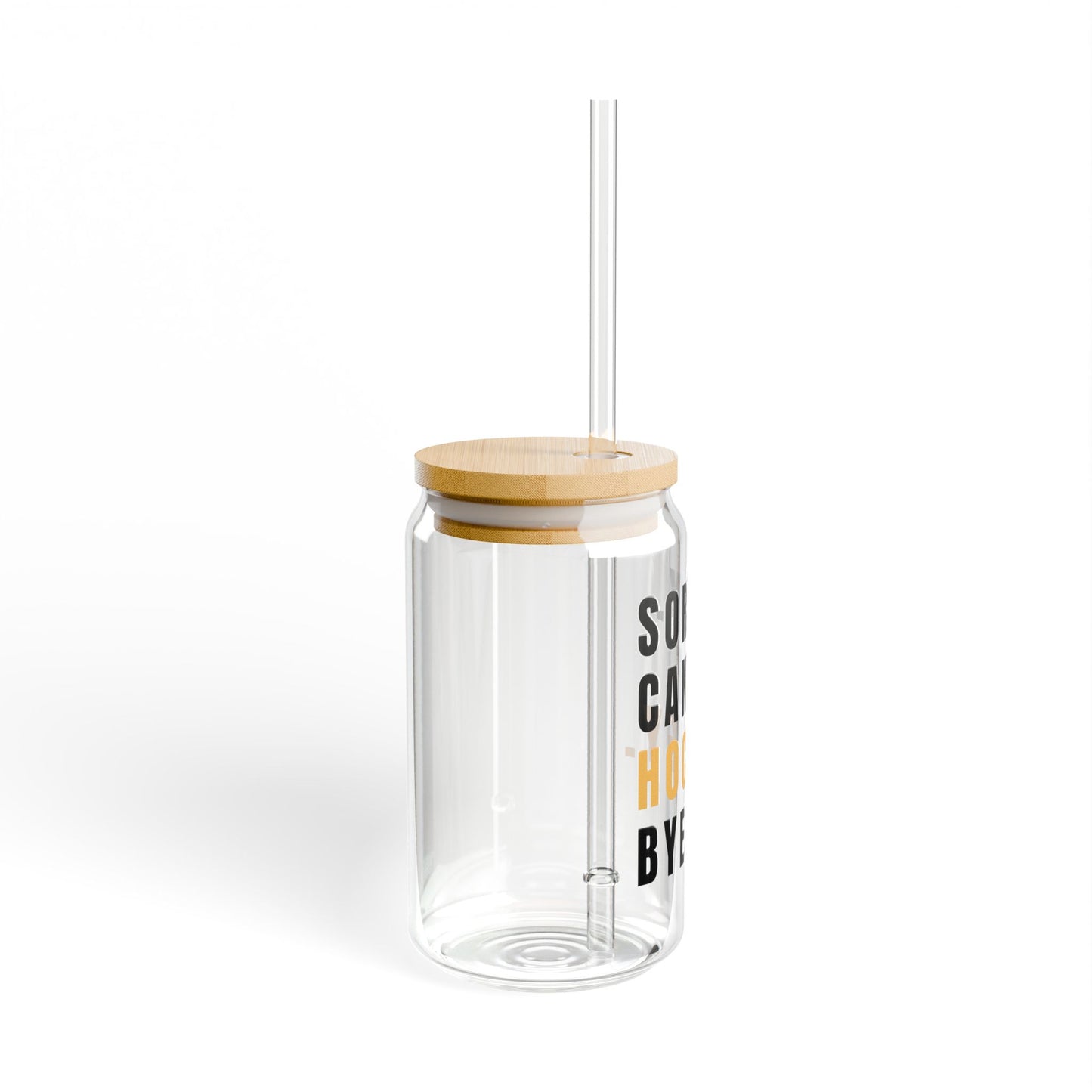 Hockey Themed Sipper Glass, Funny Sports Gift, 16oz Drinkware, Clear Water Bottle, Unique Sports Fan Accessory, Ice Hockey Enthusiast