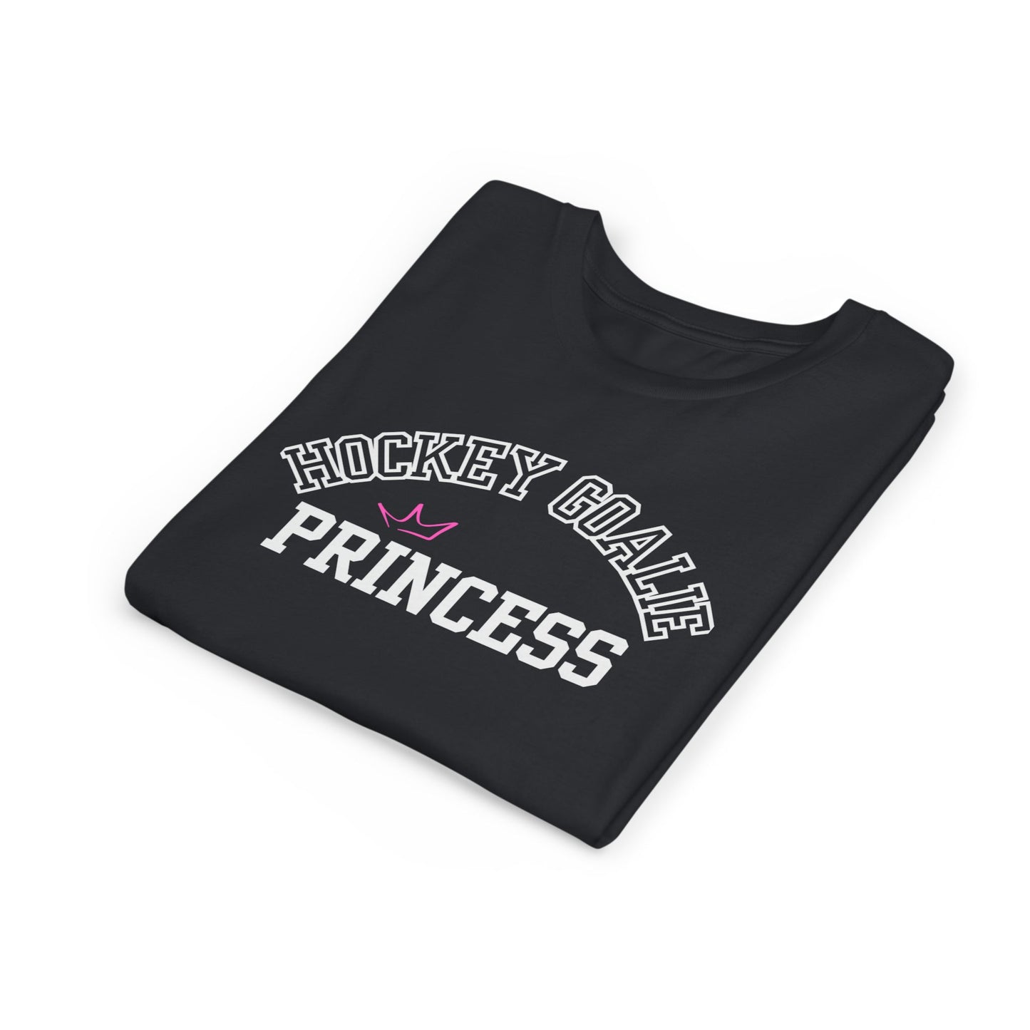 Hockey Goalie Princess Tee | Youth Short Sleeve T-Shirt, Girls Hockey Shirt, Sports Gift, Birthday Present, Fun Casual Wear