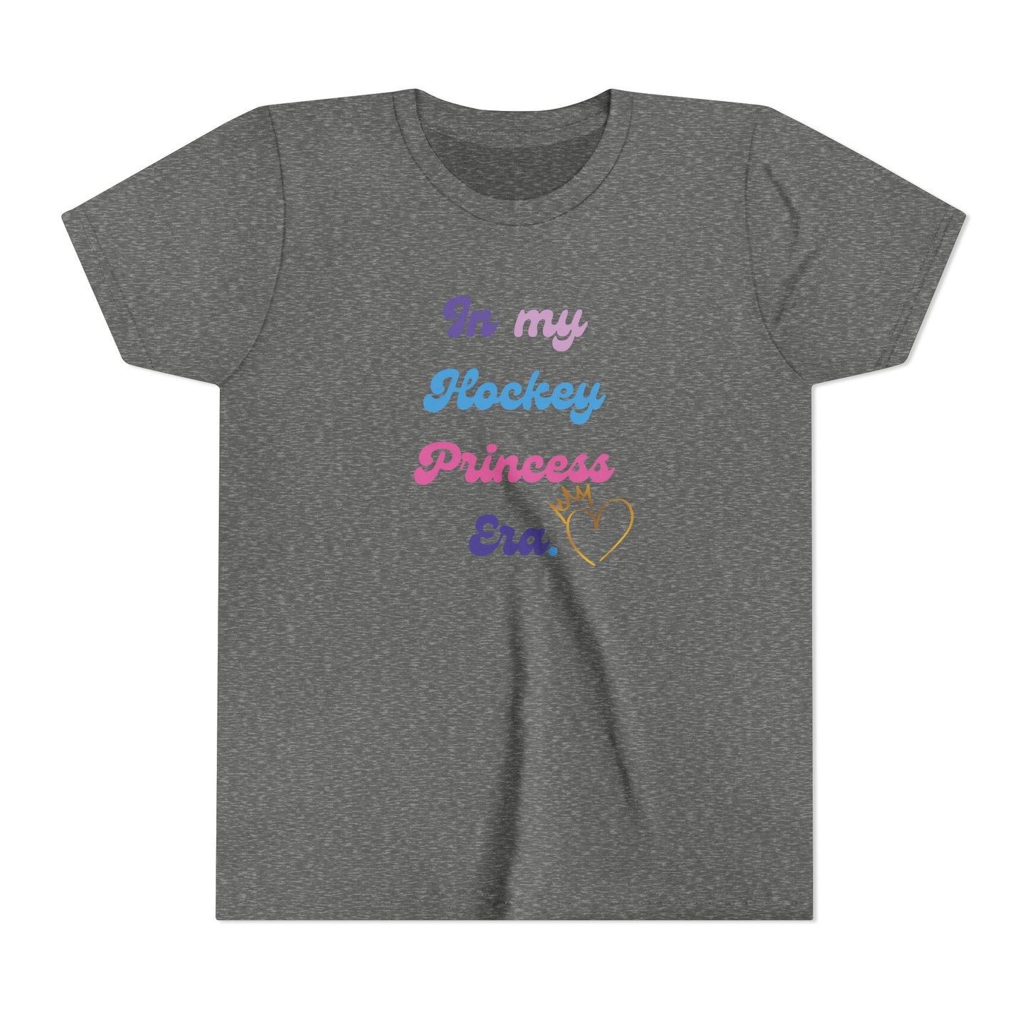 “In My Hockey Princess Era” Youth T-Shirt | Girls Hockey Shirt | Birthday, fan & Team Gift