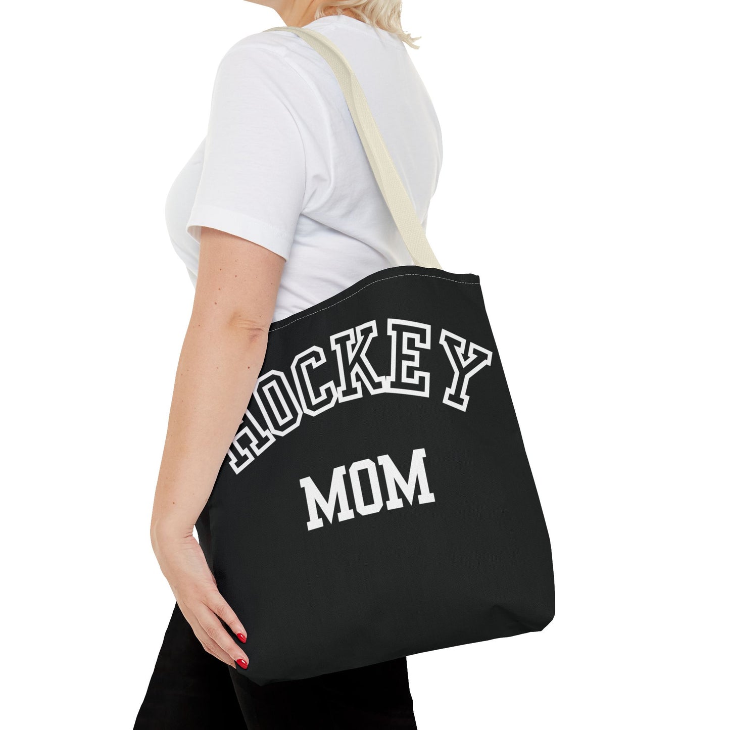 Hockey Mom Tote Bag | Sporty Eco-Friendly Carryall | All-Over Print Design | Gift for Team Moms