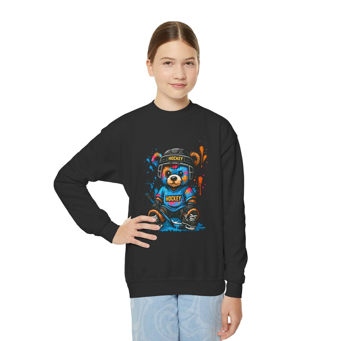 Hockey Bear – Kin Connection Sweatshirt | Youth Sportswear | unisex Hockey Gift