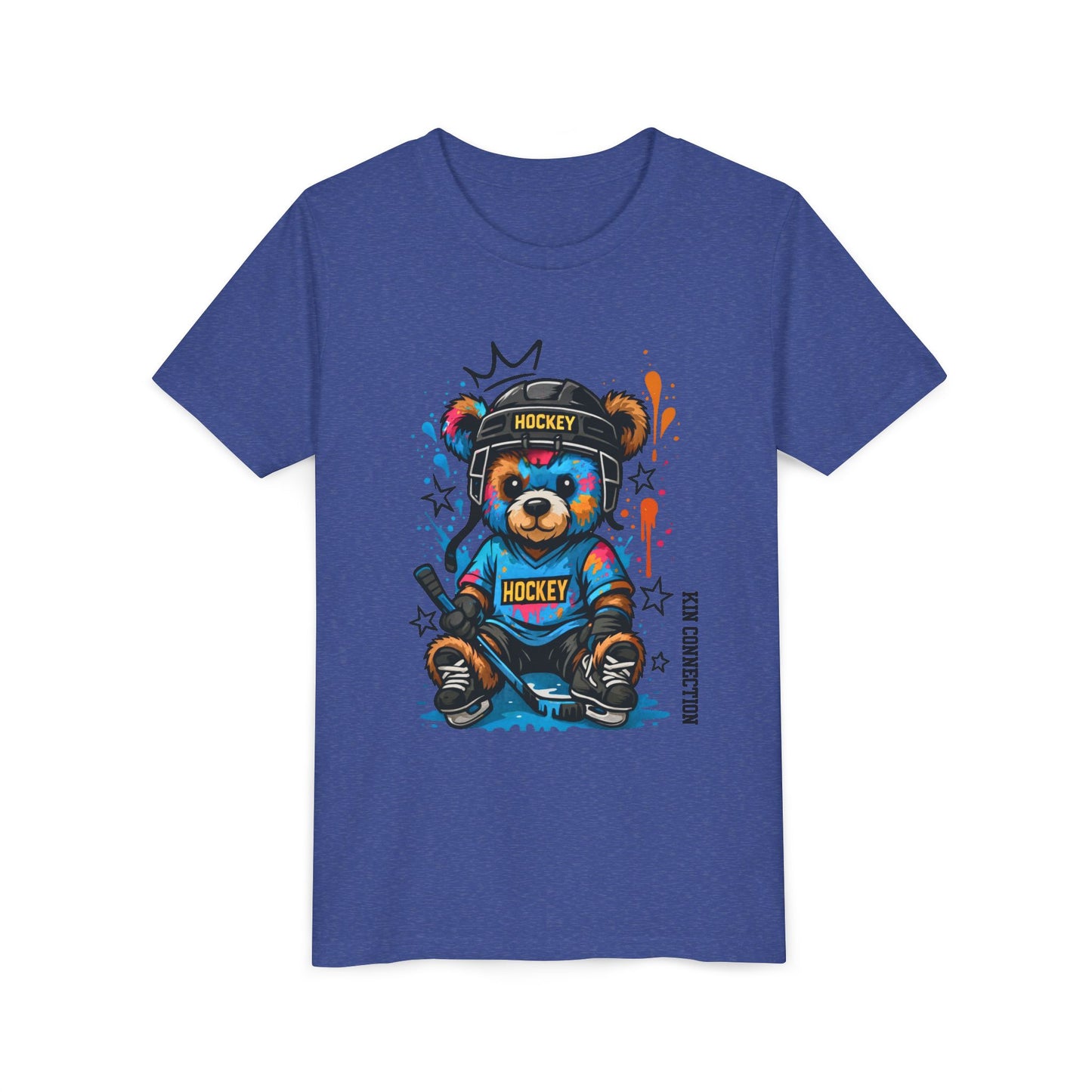 Hockey Bear – Kin Connection T-Shirt | Youth Sports Tee | Girls Hockey Shirt | Birthday Gift