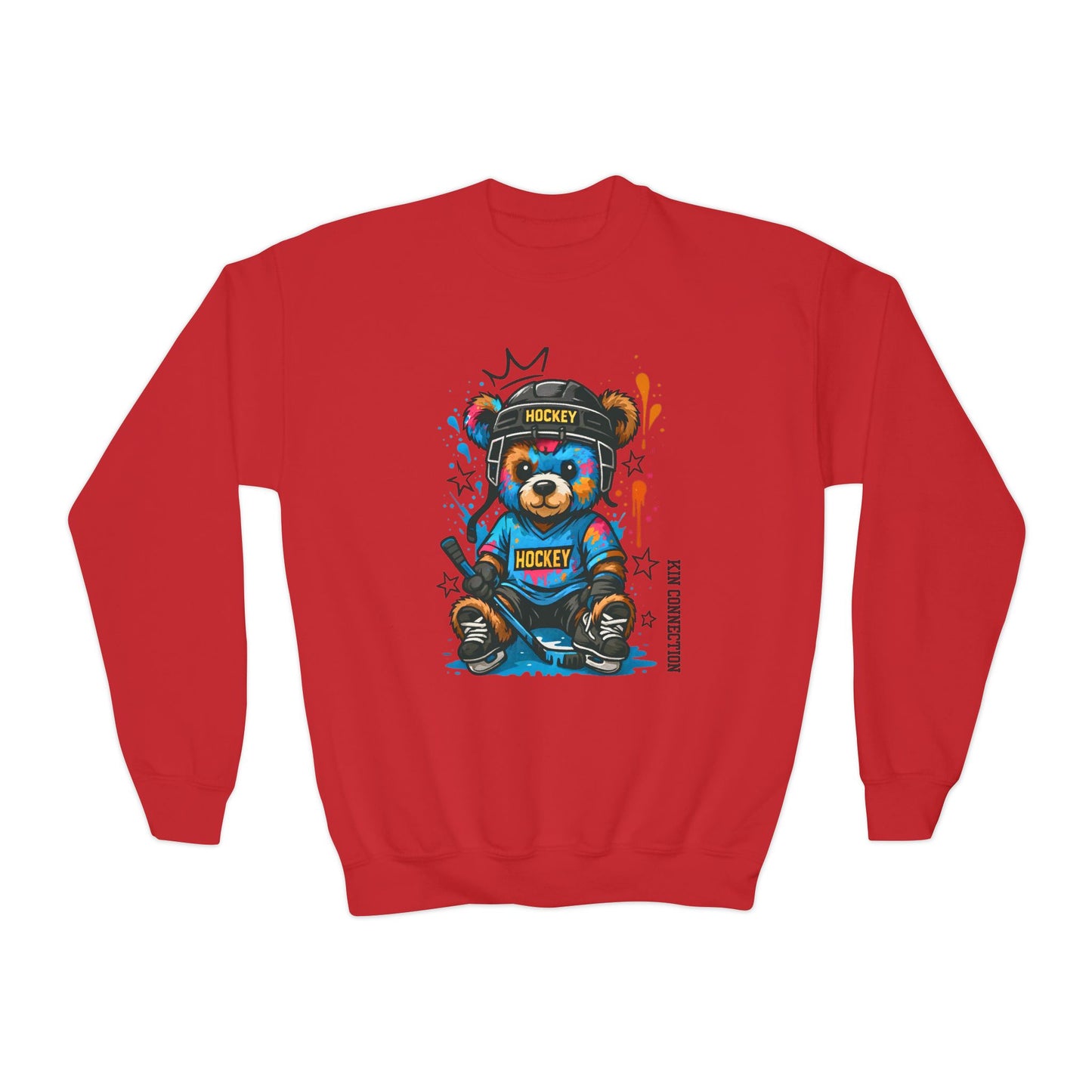 Hockey Bear – Kin Connection Sweatshirt | Youth Sportswear | unisex Hockey Gift