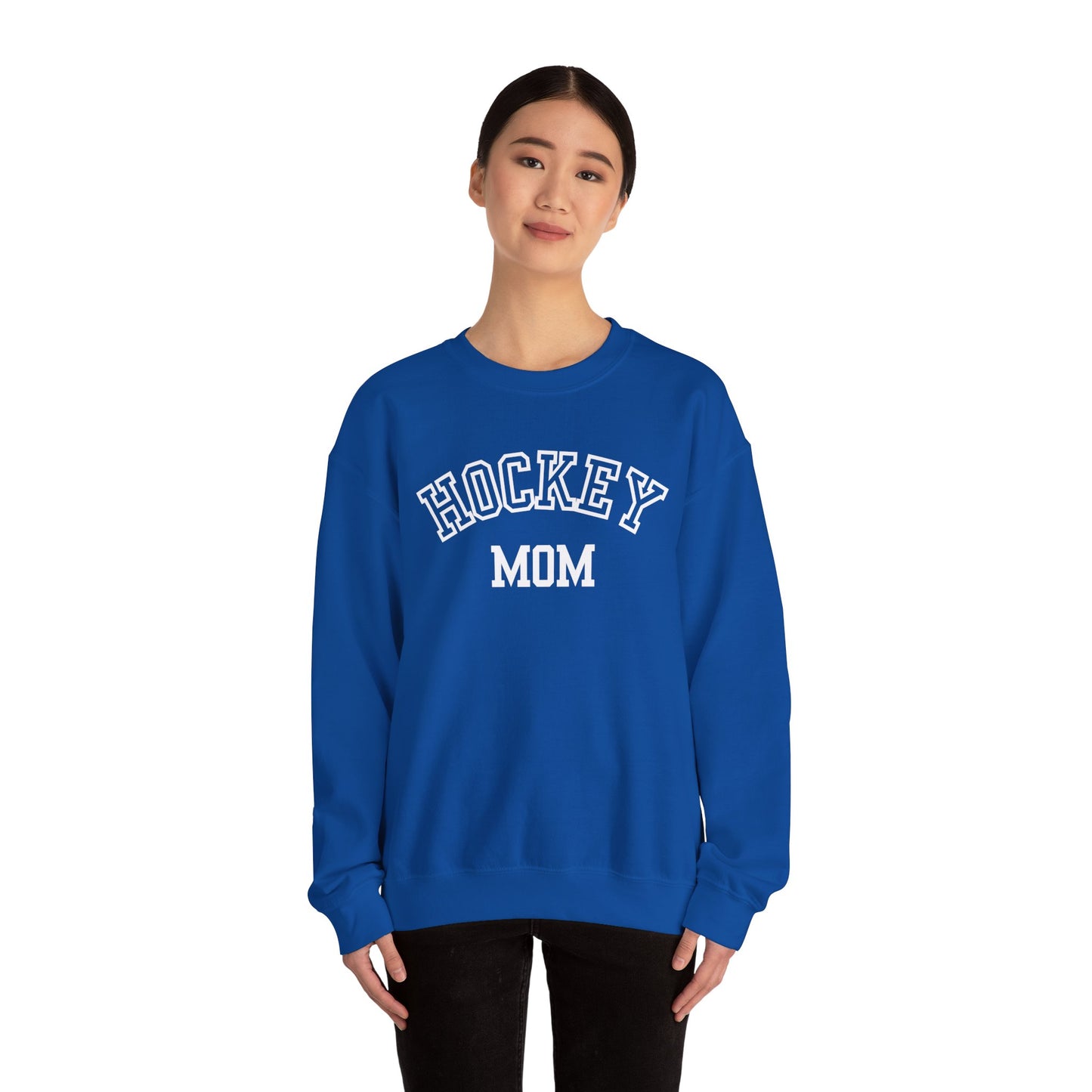 Hockey Mom Crewneck Sweatshirt, Cozy Gift for Hockey Moms, Winter Layering, Sports Fan Apparel, Casual Outfit