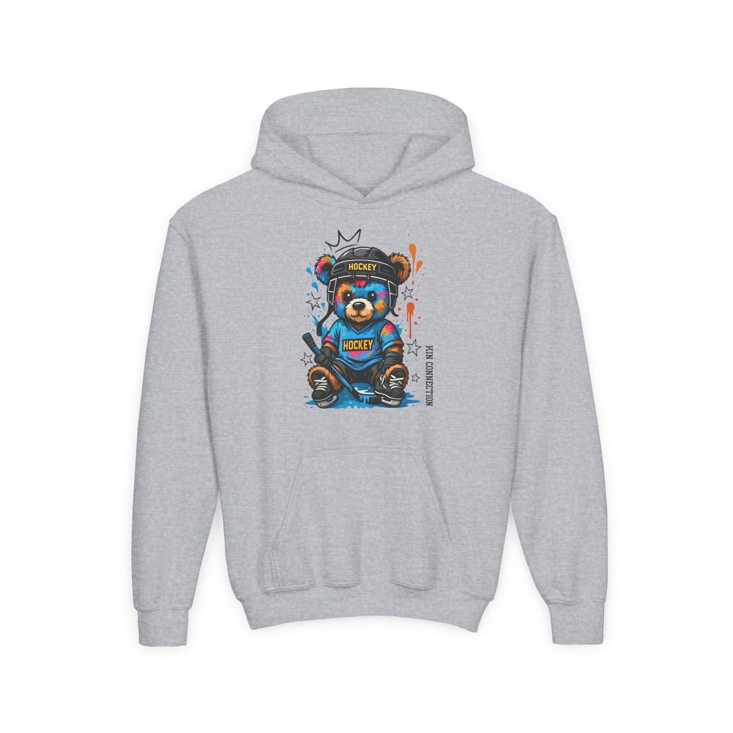 Hockey Bear – Kin Connection Hoodie | Youth Sportswear | unisex Hockey Gift