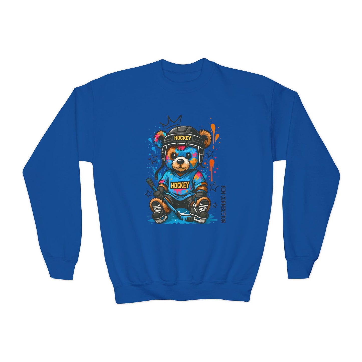 Hockey Bear – Kin Connection Sweatshirt | Youth Sportswear | unisex Hockey Gift