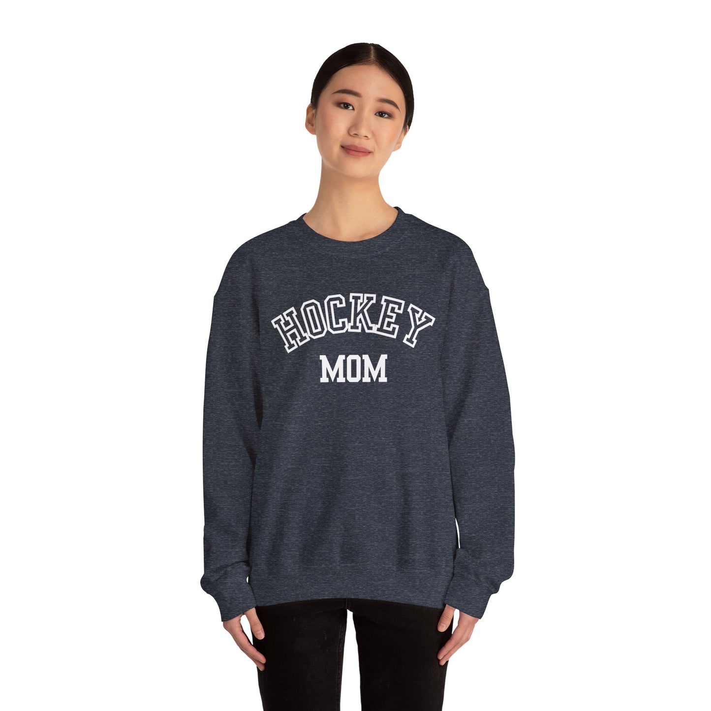 Hockey Mom Crewneck Sweatshirt, Cozy Gift for Hockey Moms, Winter Layering, Sports Fan Apparel, Casual Outfit