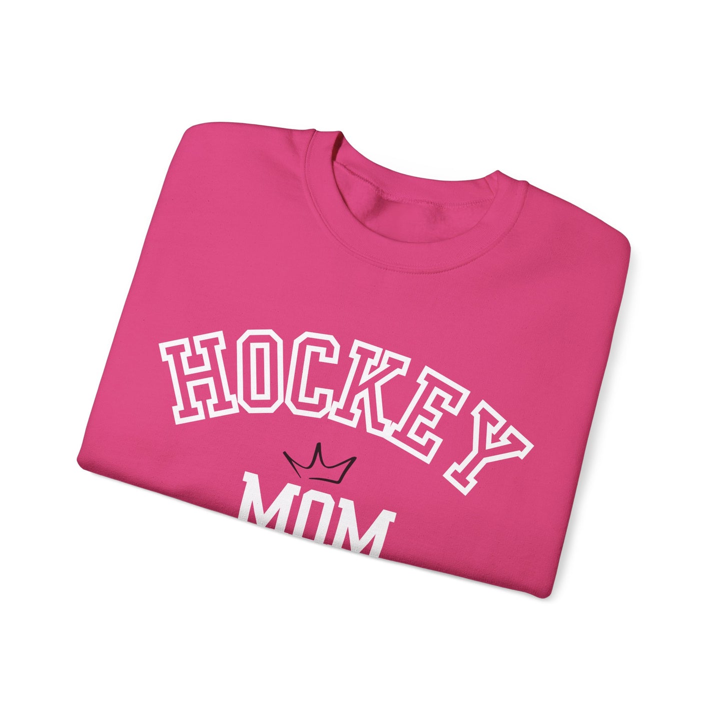 Crown Hockey Mom Sweatshirt, Winter Apparel, Sports Fan Gift, Casual Crewneck, birthday, gift