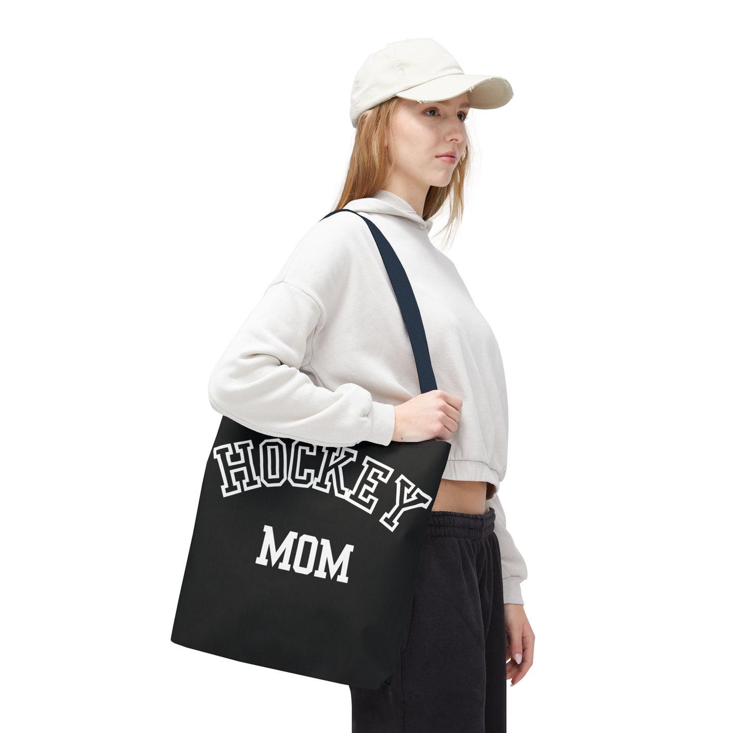 Hockey Mom Tote Bag | Sporty Eco-Friendly Carryall | All-Over Print Design | Gift for Team Moms