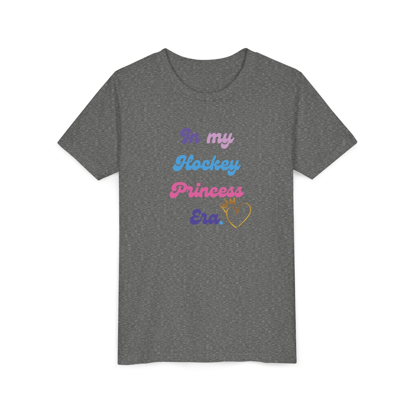 “In My Hockey Princess Era” Youth T-Shirt | Girls Hockey Shirt | Birthday, fan & Team Gift
