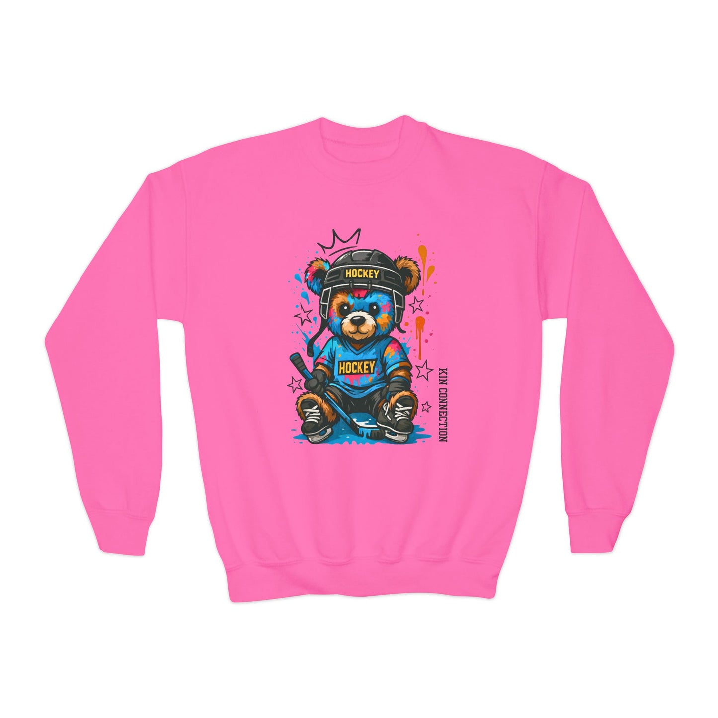 Hockey Bear – Kin Connection Sweatshirt | Youth Sportswear | unisex Hockey Gift