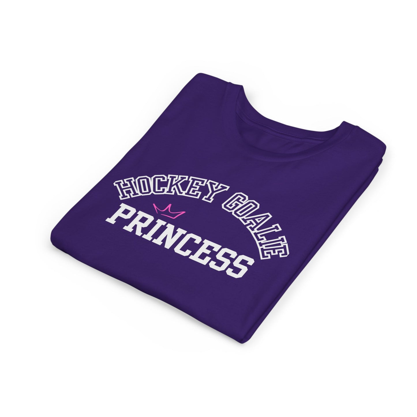 Hockey Goalie Princess Tee | Youth Short Sleeve T-Shirt, Girls Hockey Shirt, Sports Gift, Birthday Present, Fun Casual Wear