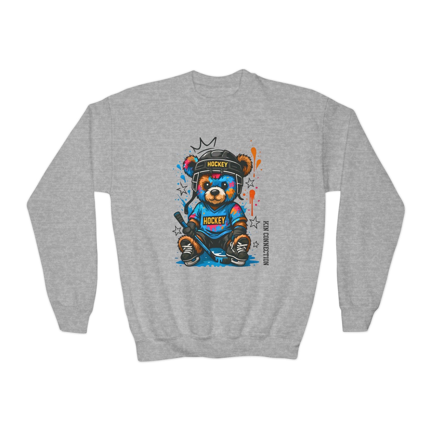 Hockey Bear – Kin Connection Sweatshirt | Youth Sportswear | unisex Hockey Gift