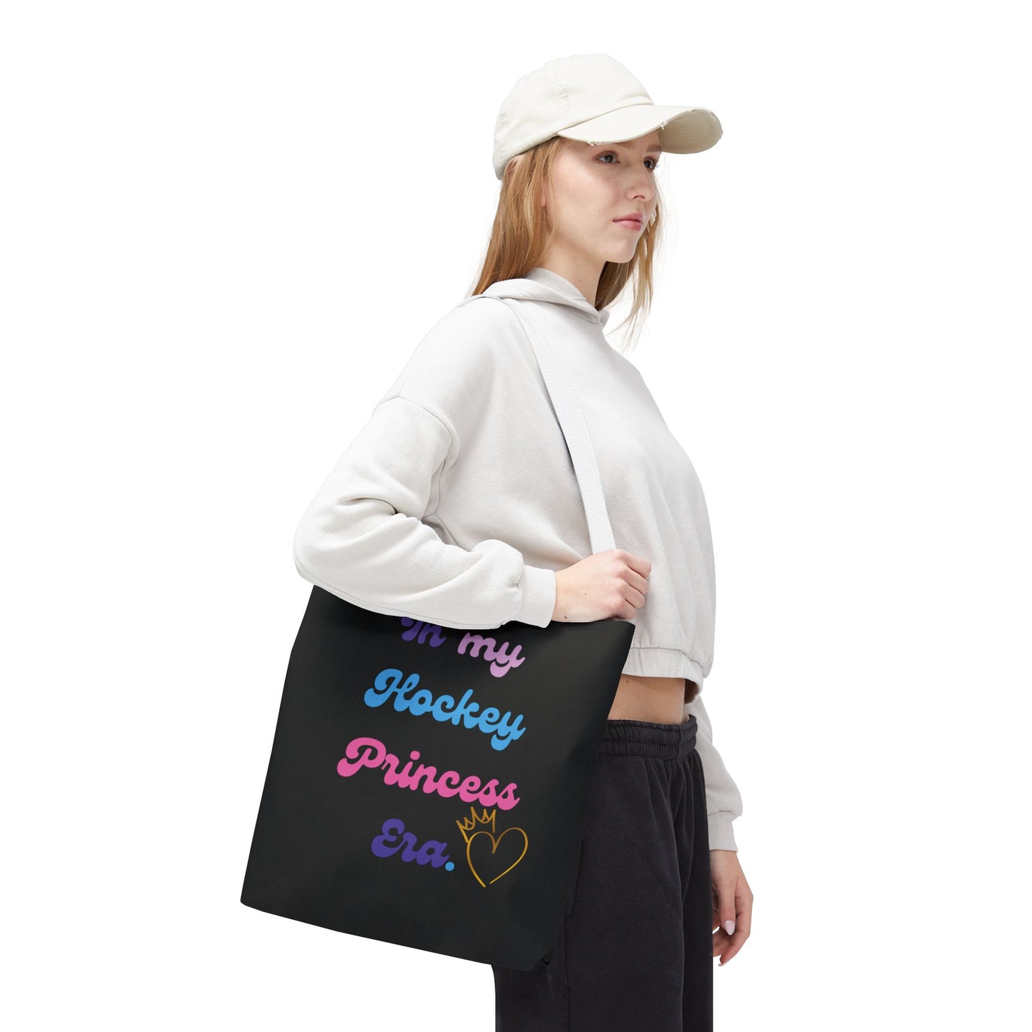 Hockey Princess Tote Bag | “In My Hockey Princess Era” Design | Sporty Carryall for Rink Days & Everyday Use