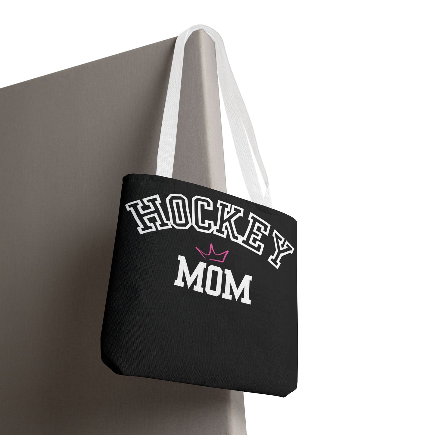 Hockey Mom crown Tote Bag | Sporty Eco-Friendly Carryall | Gift for Team Moms