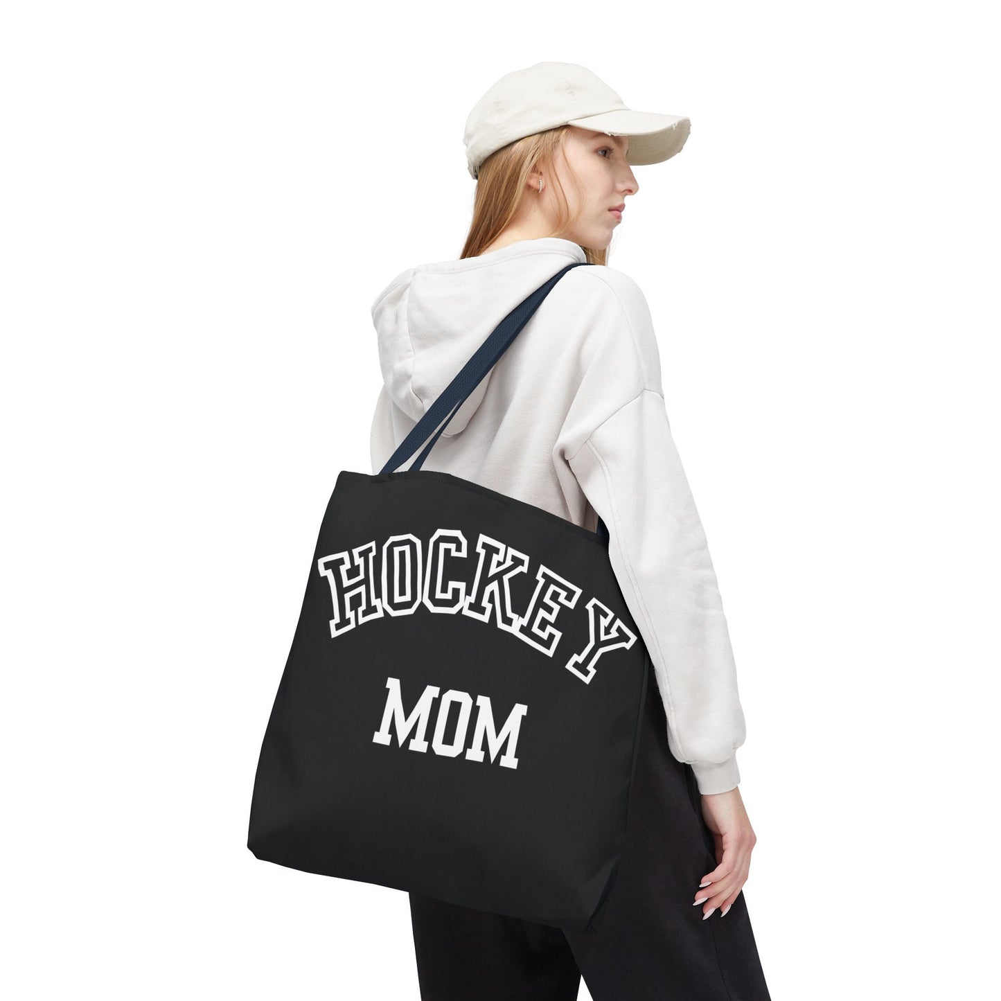 Hockey Mom Tote Bag | Sporty Eco-Friendly Carryall | All-Over Print Design | Gift for Team Moms
