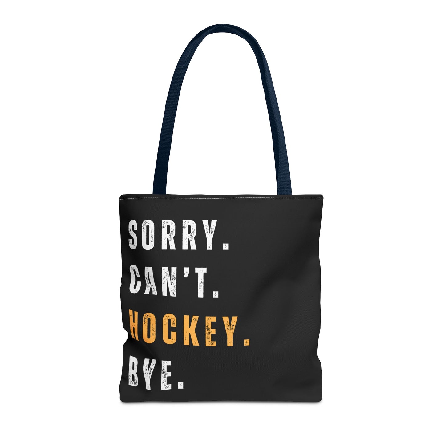 Hockey Tote Bag | Funny Hockey Fan Gift | Sports Tote | “Sorry Can’t, Hockey Bye”