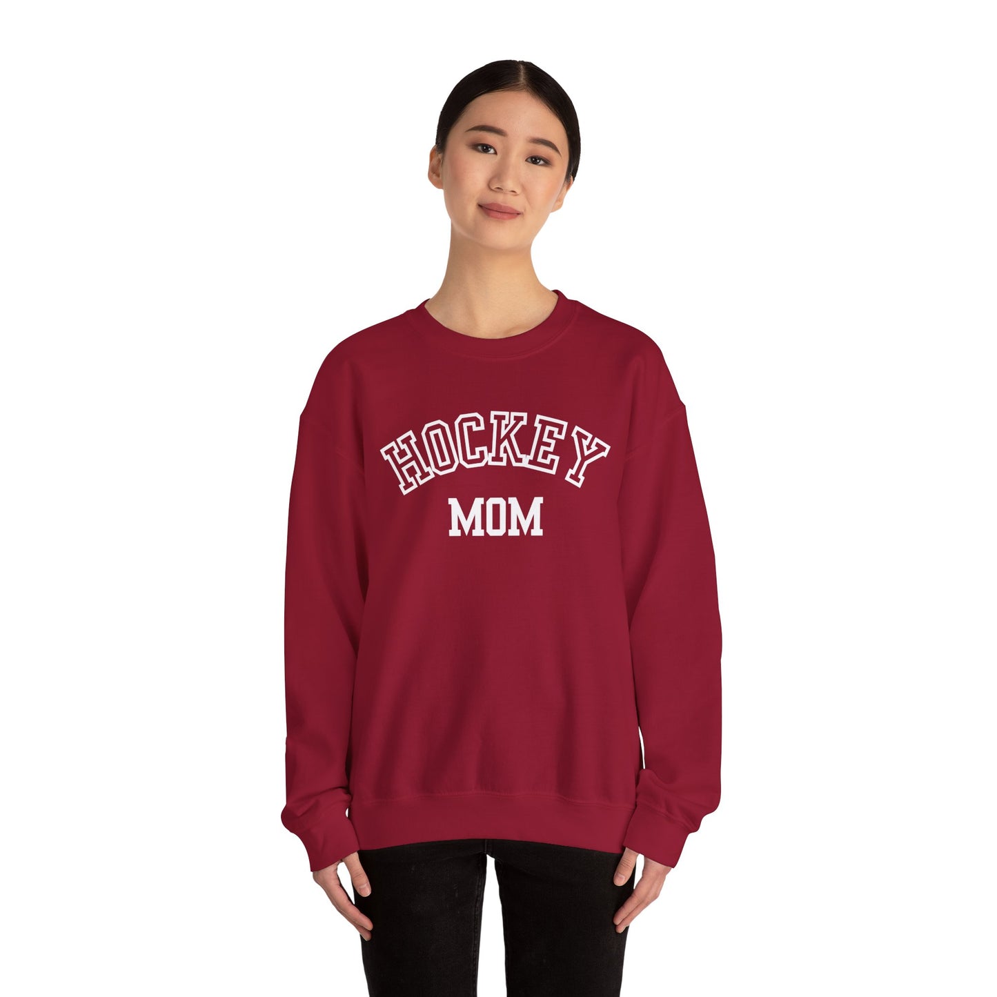 Hockey Mom Crewneck Sweatshirt, Cozy Gift for Hockey Moms, Winter Layering, Sports Fan Apparel, Casual Outfit