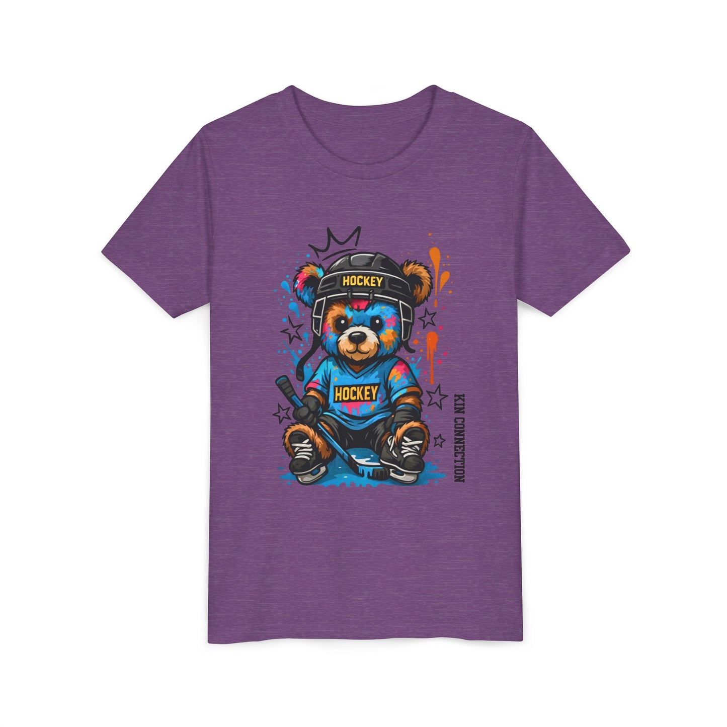 Hockey Bear – Kin Connection T-Shirt | Youth Sports Tee | Girls Hockey Shirt | Birthday Gift