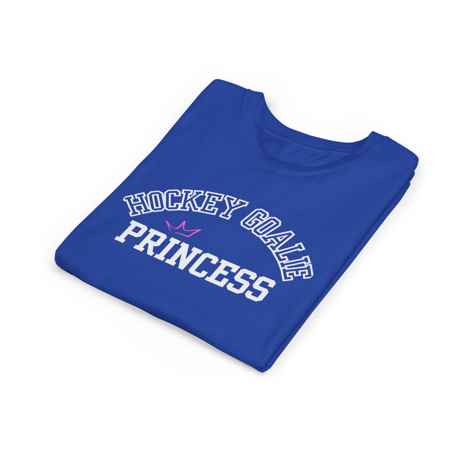 Hockey Goalie Princess Tee | Youth Short Sleeve T-Shirt, Girls Hockey Shirt, Sports Gift, Birthday Present, Fun Casual Wear