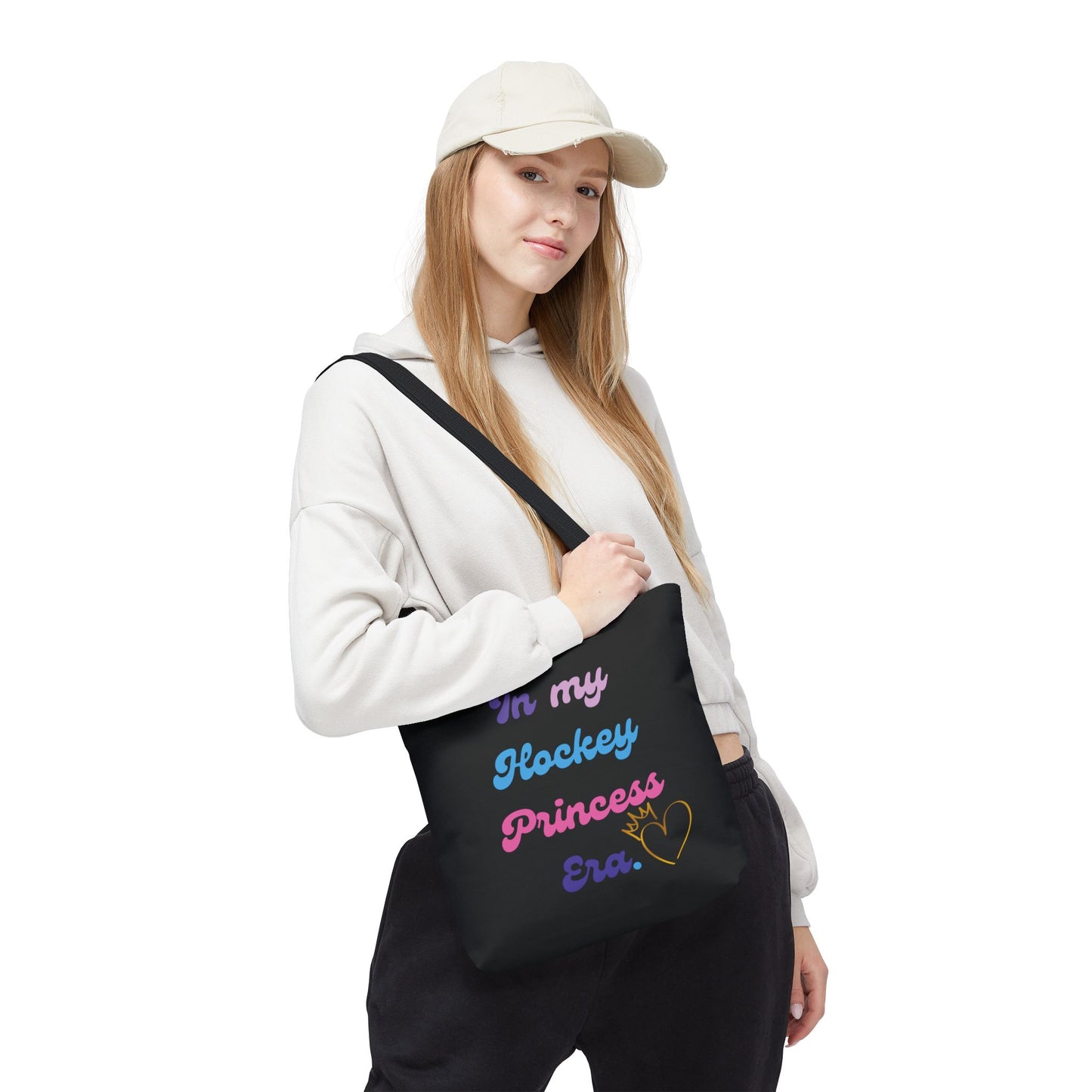 Hockey Princess Tote Bag | “In My Hockey Princess Era” Design | Sporty Carryall for Rink Days & Everyday Use