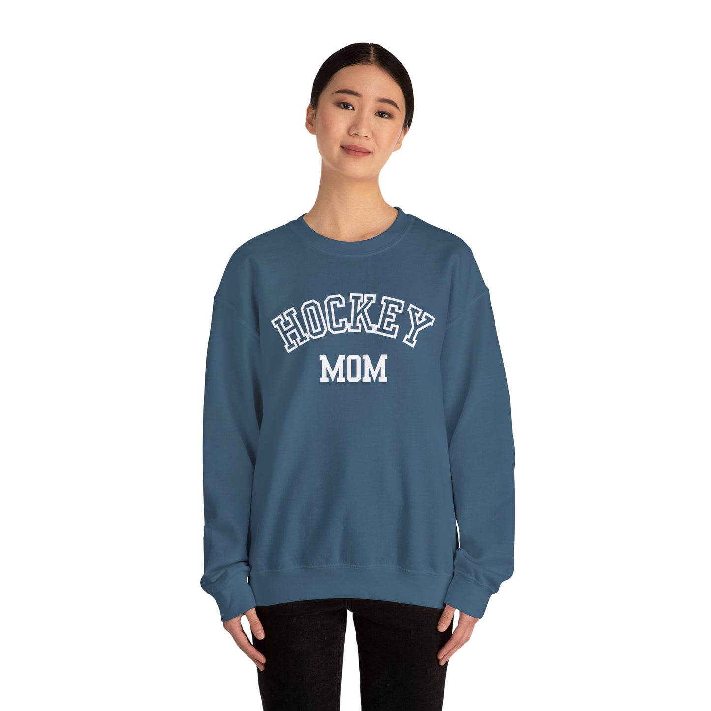 Hockey Mom Crewneck Sweatshirt, Cozy Gift for Hockey Moms, Winter Layering, Sports Fan Apparel, Casual Outfit