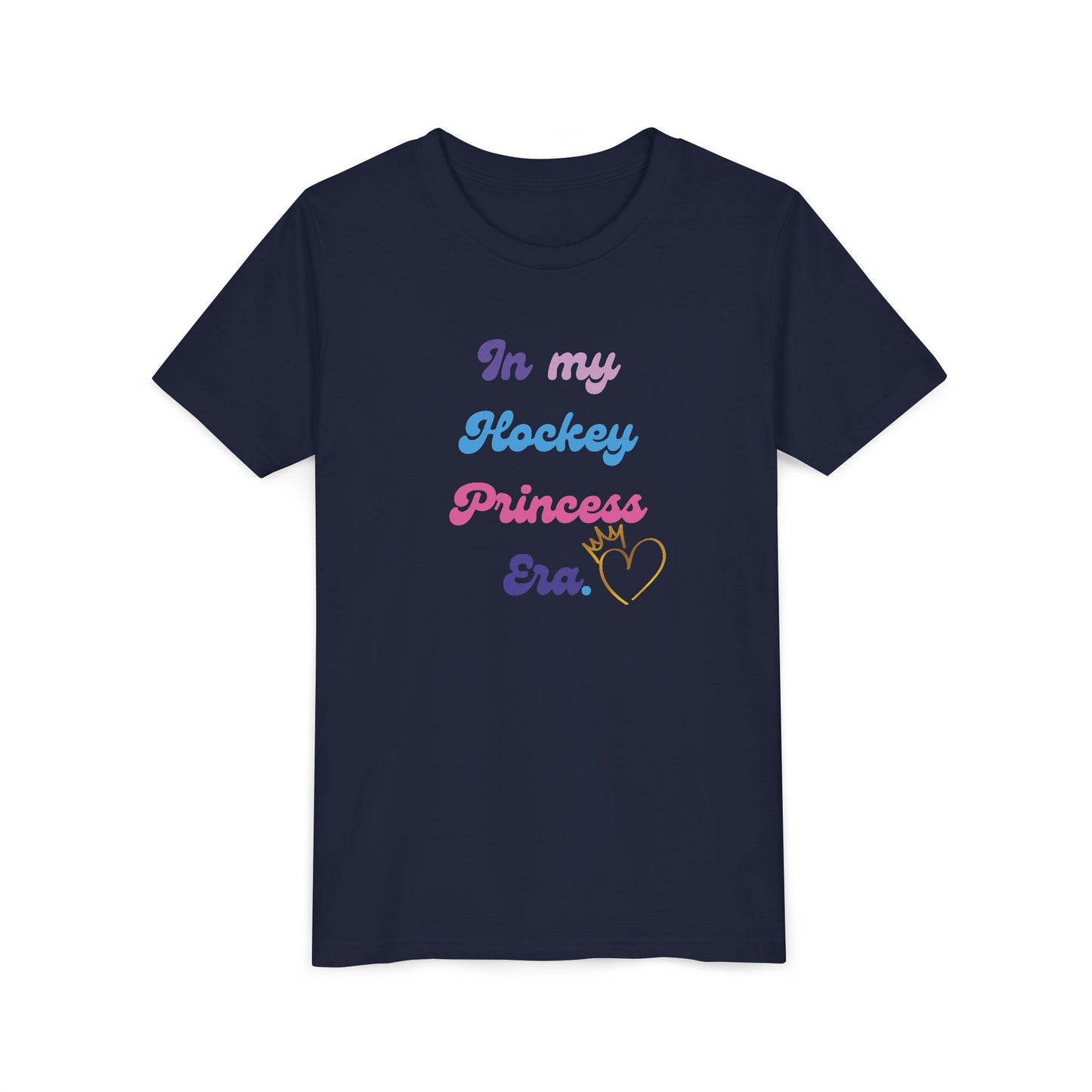 “In My Hockey Princess Era” Youth T-Shirt | Girls Hockey Shirt | Birthday, fan & Team Gift