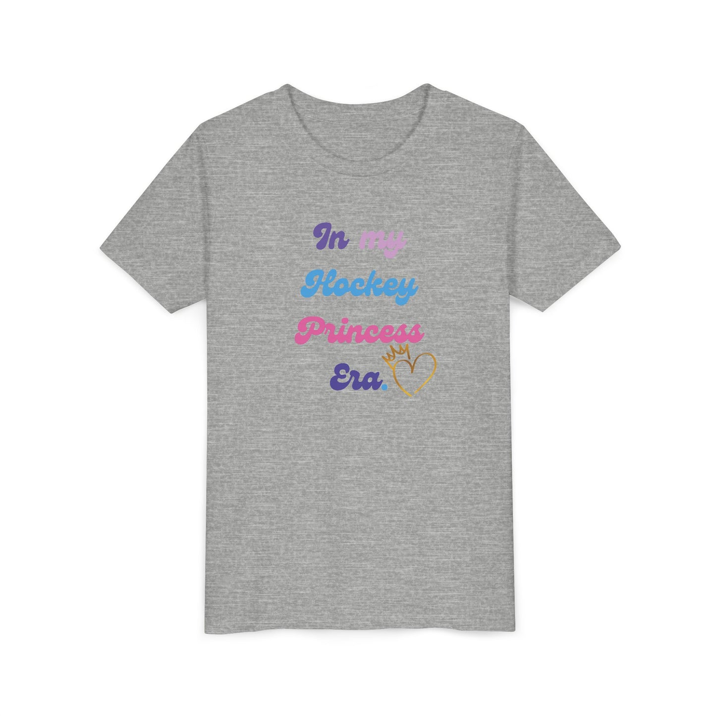 “In My Hockey Princess Era” Youth T-Shirt | Girls Hockey Shirt | Birthday, fan & Team Gift
