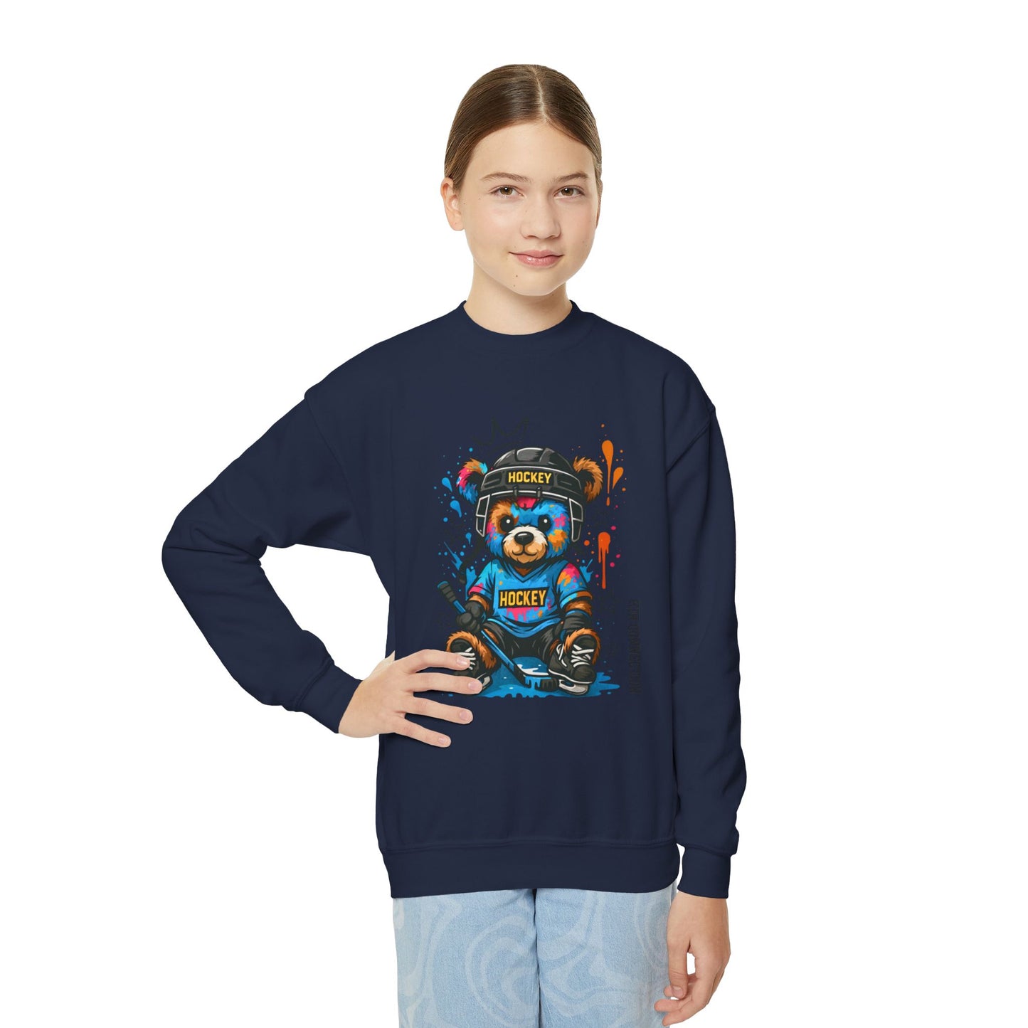 Hockey Bear – Kin Connection Sweatshirt | Youth Sportswear | unisex Hockey Gift
