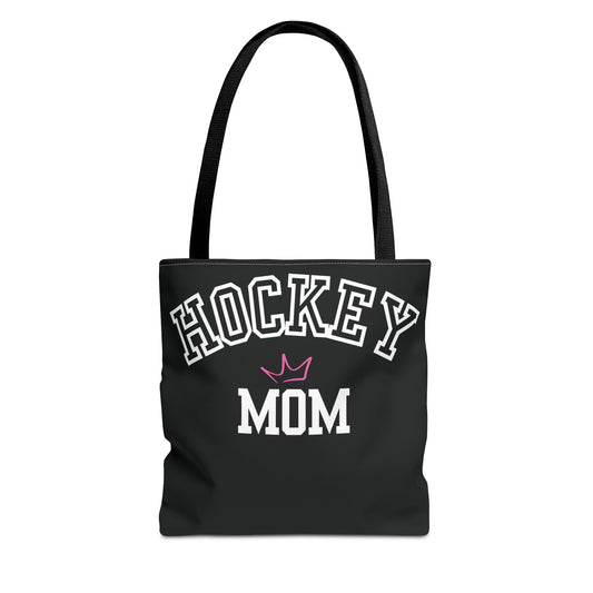Hockey Mom crown Tote Bag | Sporty Eco-Friendly Carryall | Gift for Team Moms