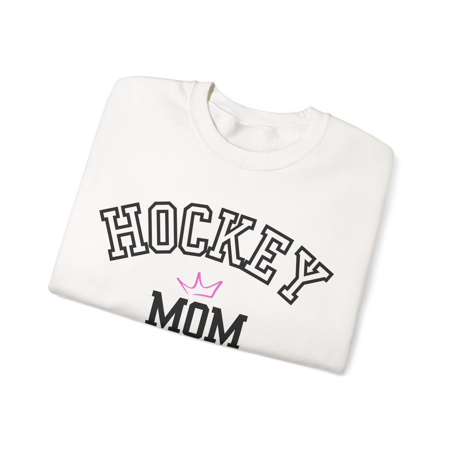 Crown Hockey Mom Sweatshirt, Winter Apparel, Sports Fan Gift, Casual Crewneck, birthday, gift