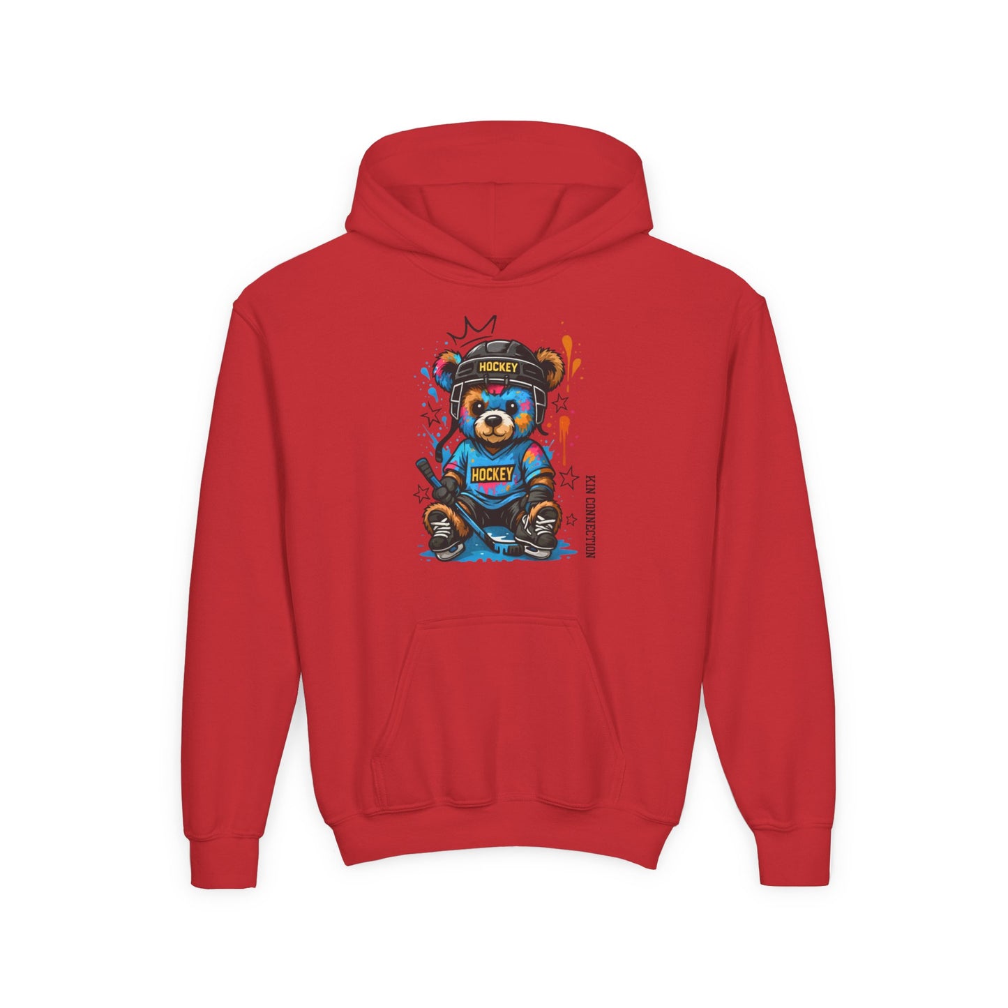 Hockey Bear – Kin Connection Hoodie | Youth Sportswear | unisex Hockey Gift