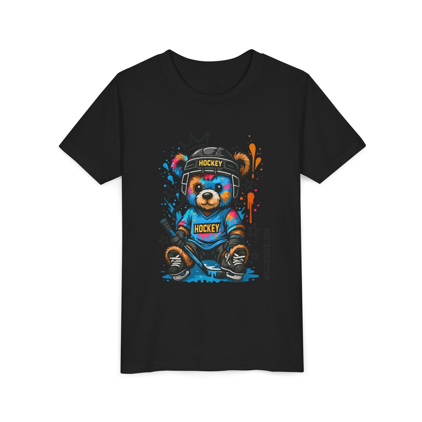 Hockey Bear – Kin Connection T-Shirt | Youth Sports Tee | Girls Hockey Shirt | Birthday Gift