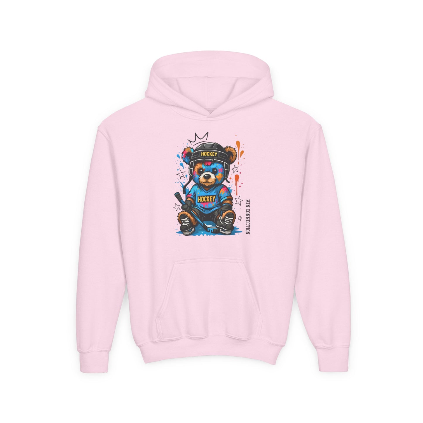 Hockey Bear – Kin Connection Hoodie | Youth Sportswear | unisex Hockey Gift