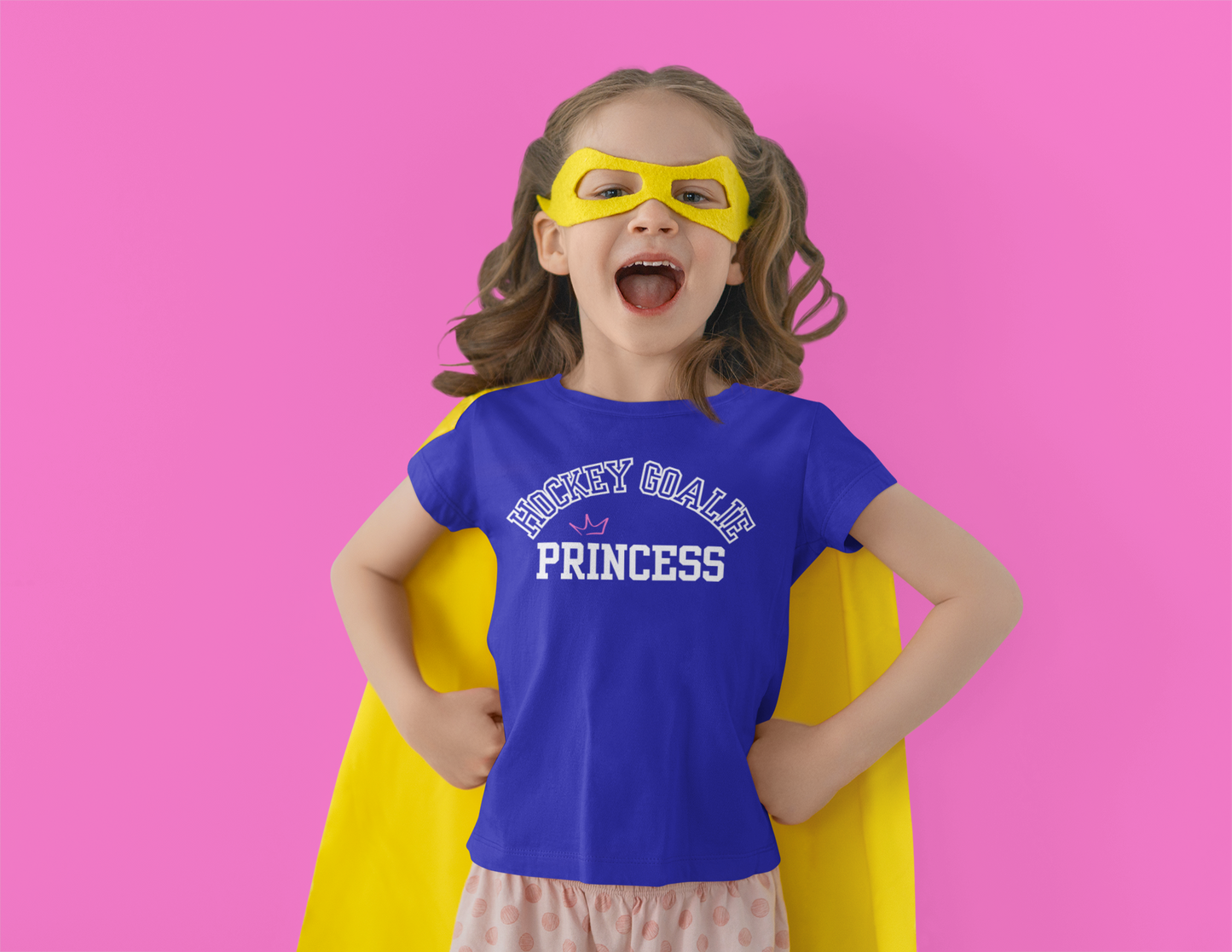 Hockey Goalie Princess Tee | Youth Short Sleeve T-Shirt, Girls Hockey Shirt, Sports Gift, Birthday Present, Fun Casual Wear