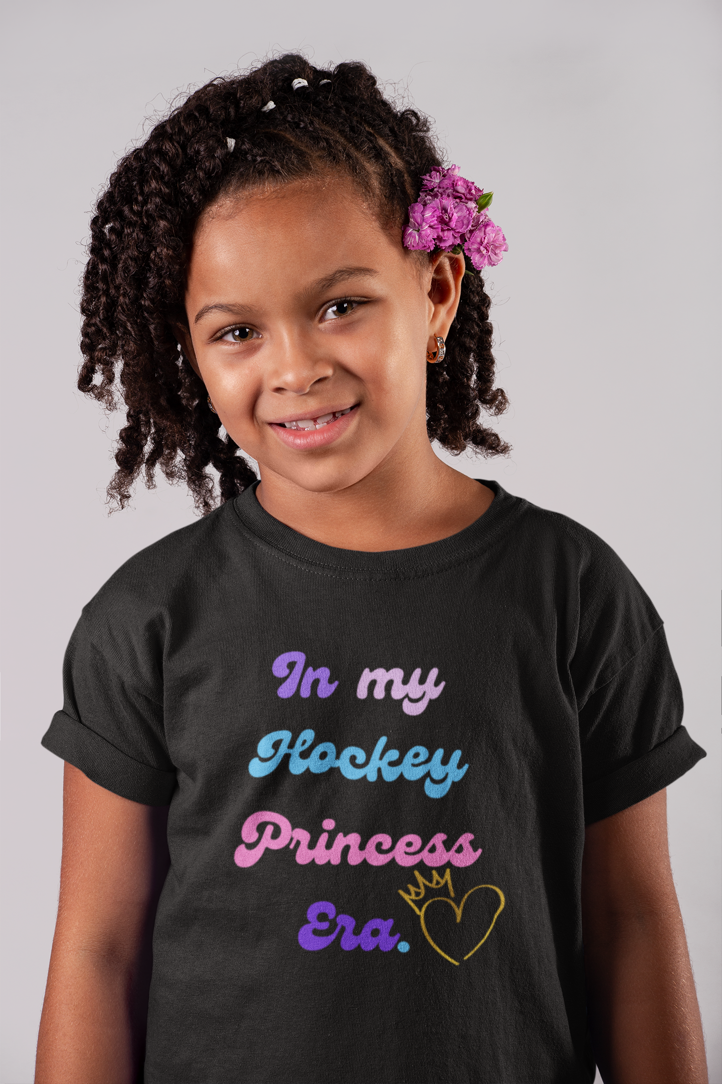 “In My Hockey Princess Era” Youth T-Shirt | Girls Hockey Shirt | Birthday, fan & Team Gift