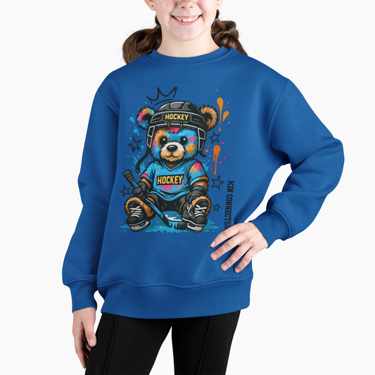 Hockey Bear – Kin Connection Sweatshirt | Youth Sportswear | unisex Hockey Gift