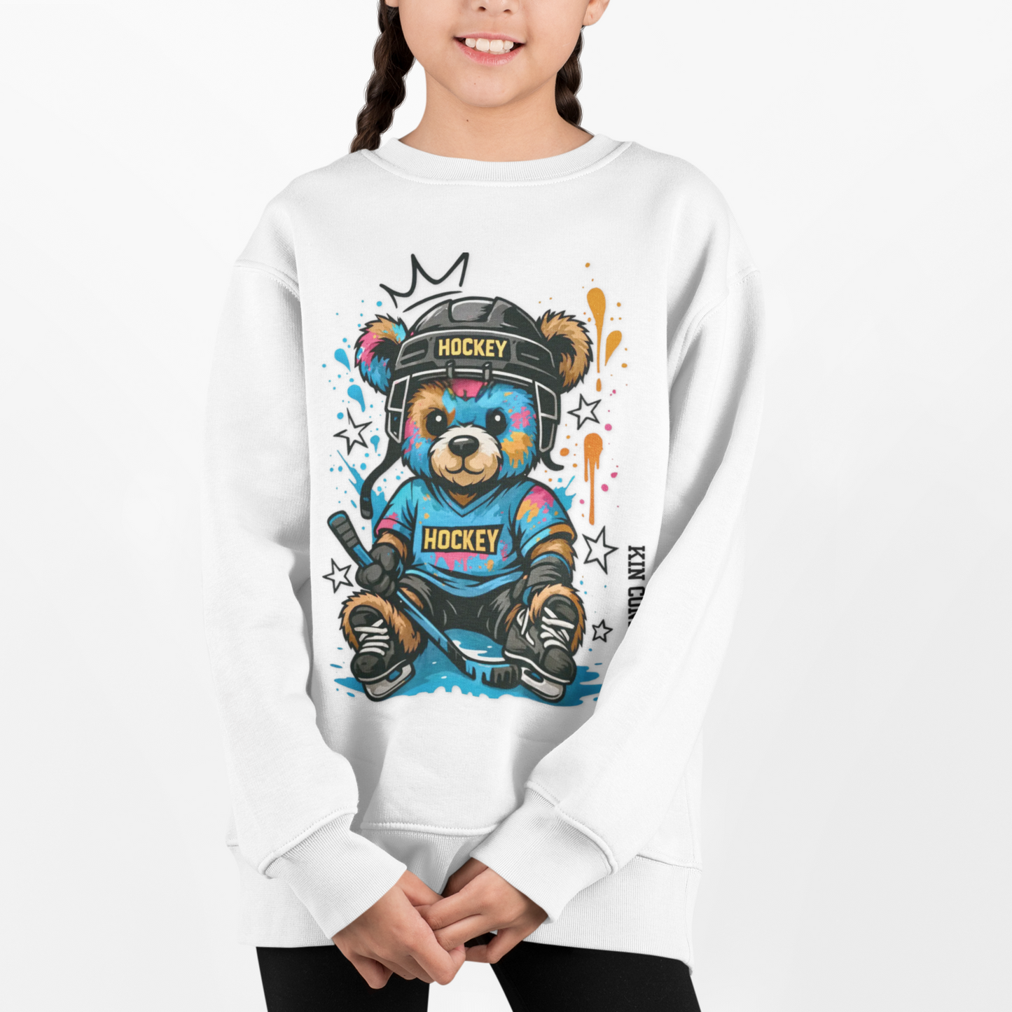 Hockey Bear – Kin Connection Sweatshirt | Youth Sportswear | unisex Hockey Gift