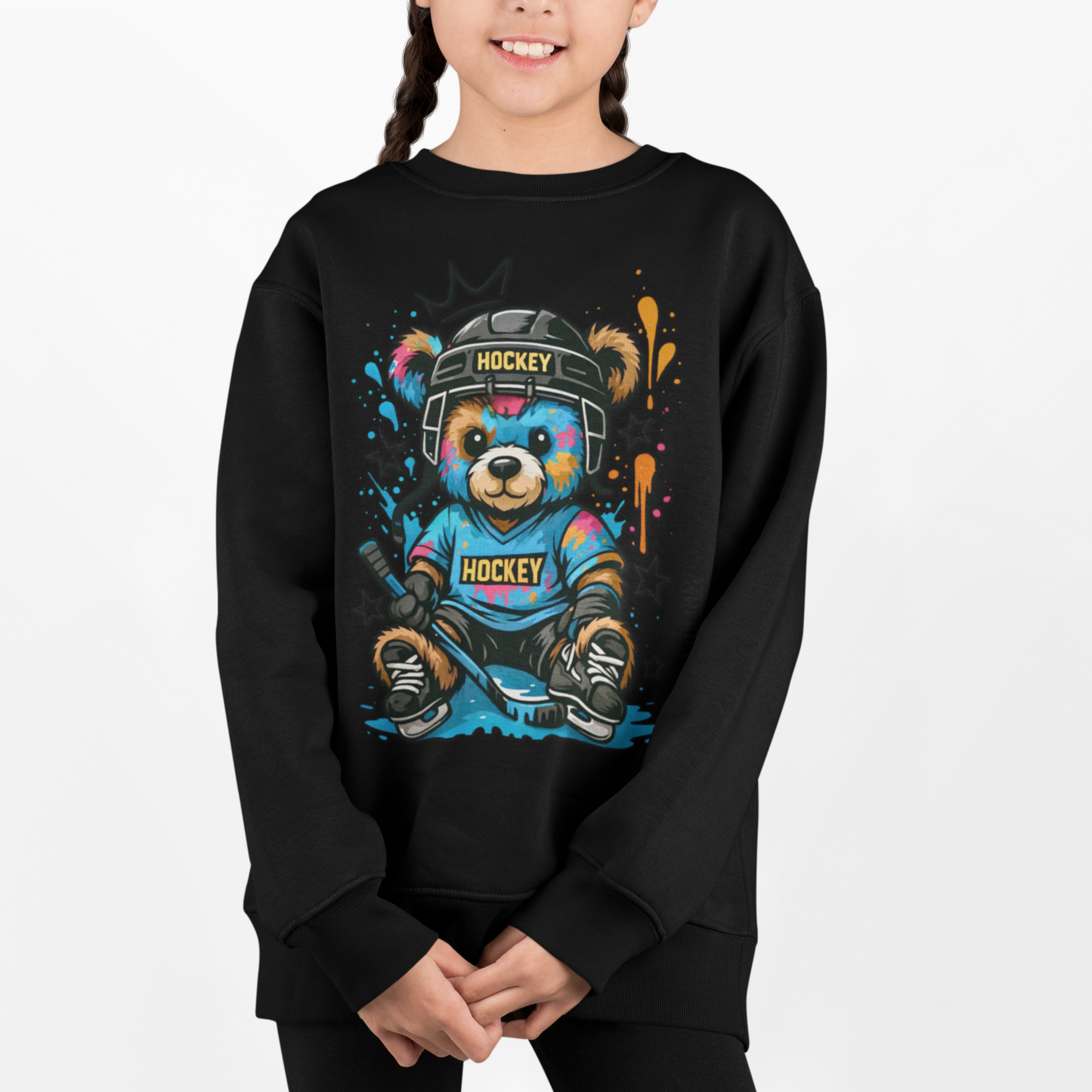 Hockey Bear – Kin Connection Sweatshirt | Youth Sportswear | unisex Hockey Gift