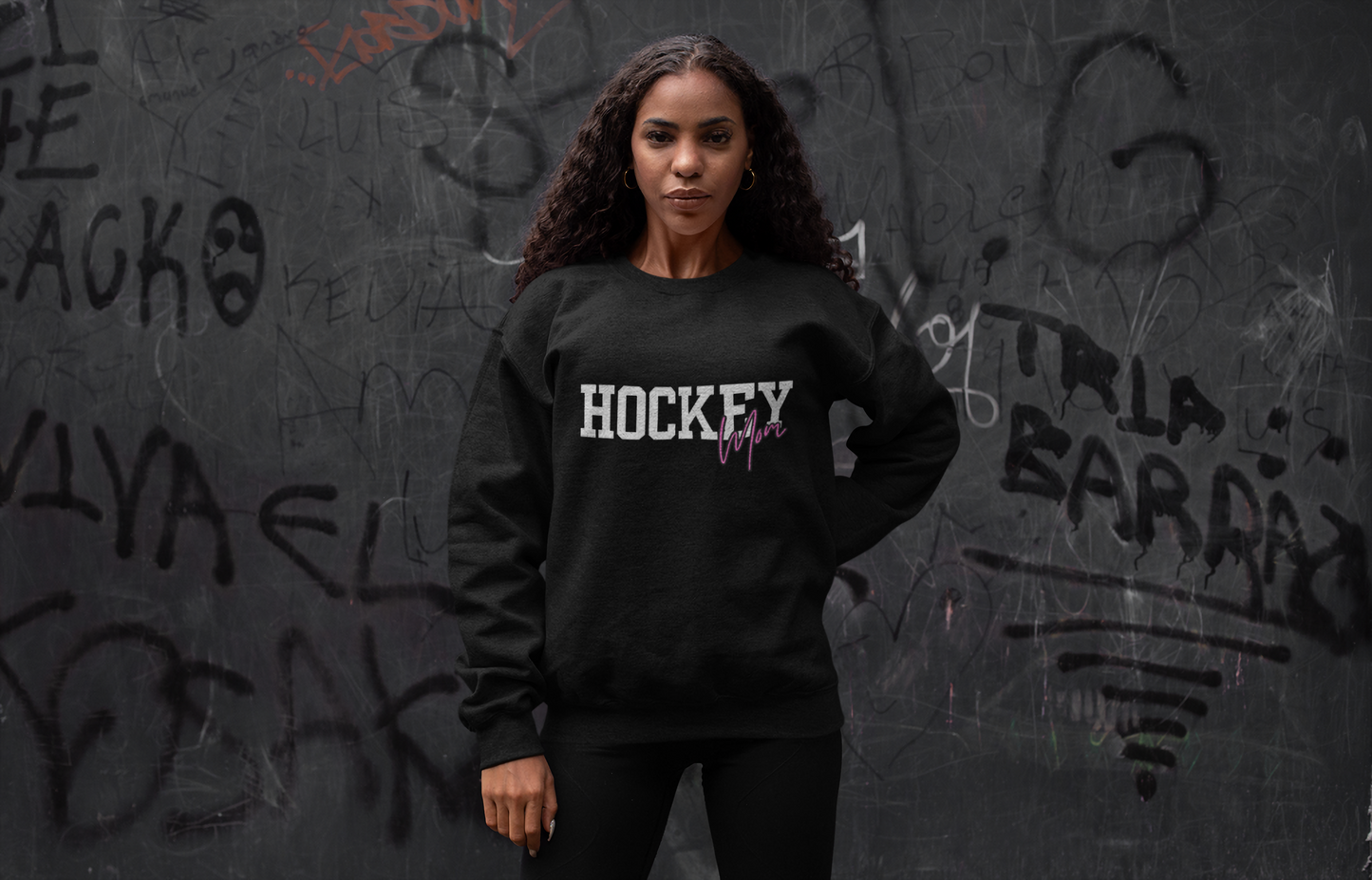 Hockey Mom Crown Sweatshirt — Cozy Winter Apparel for Proud Hockey Moms