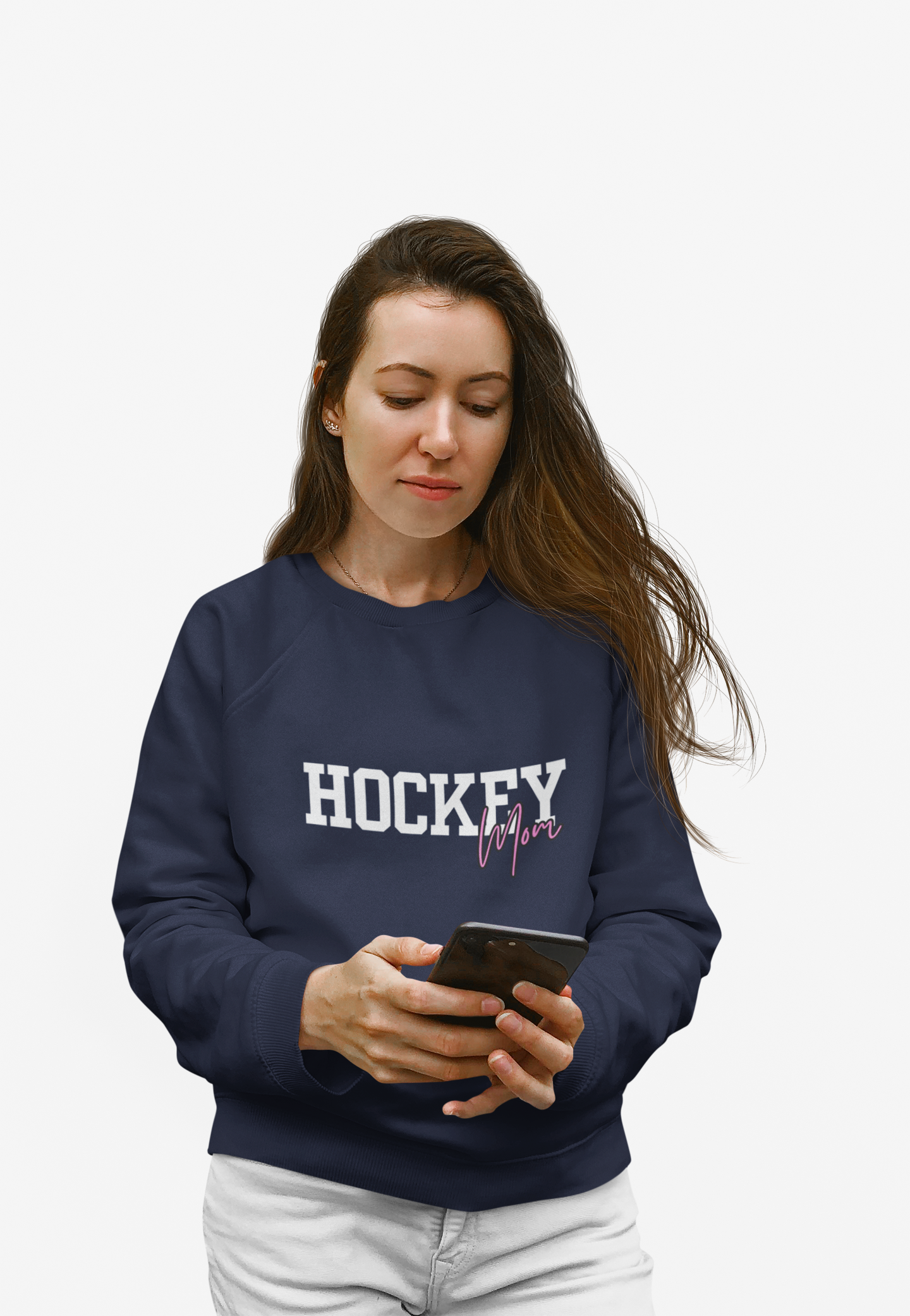 Hockey Mom Crown Sweatshirt — Cozy Winter Apparel for Proud Hockey Moms