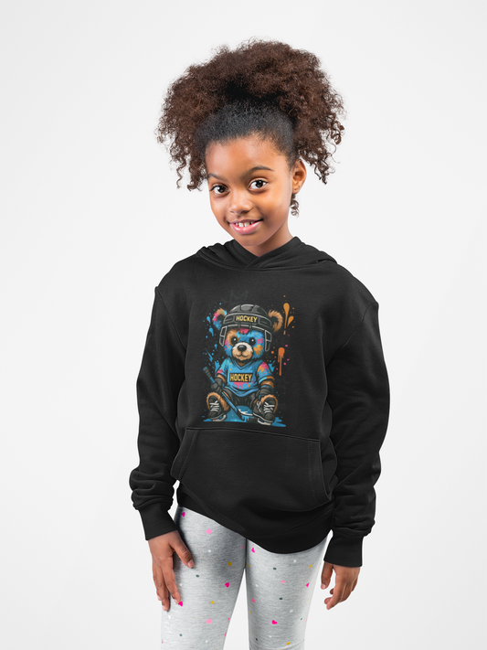 Hockey Bear – Kin Connection Hoodie | Youth Sportswear | unisex Hockey Gift