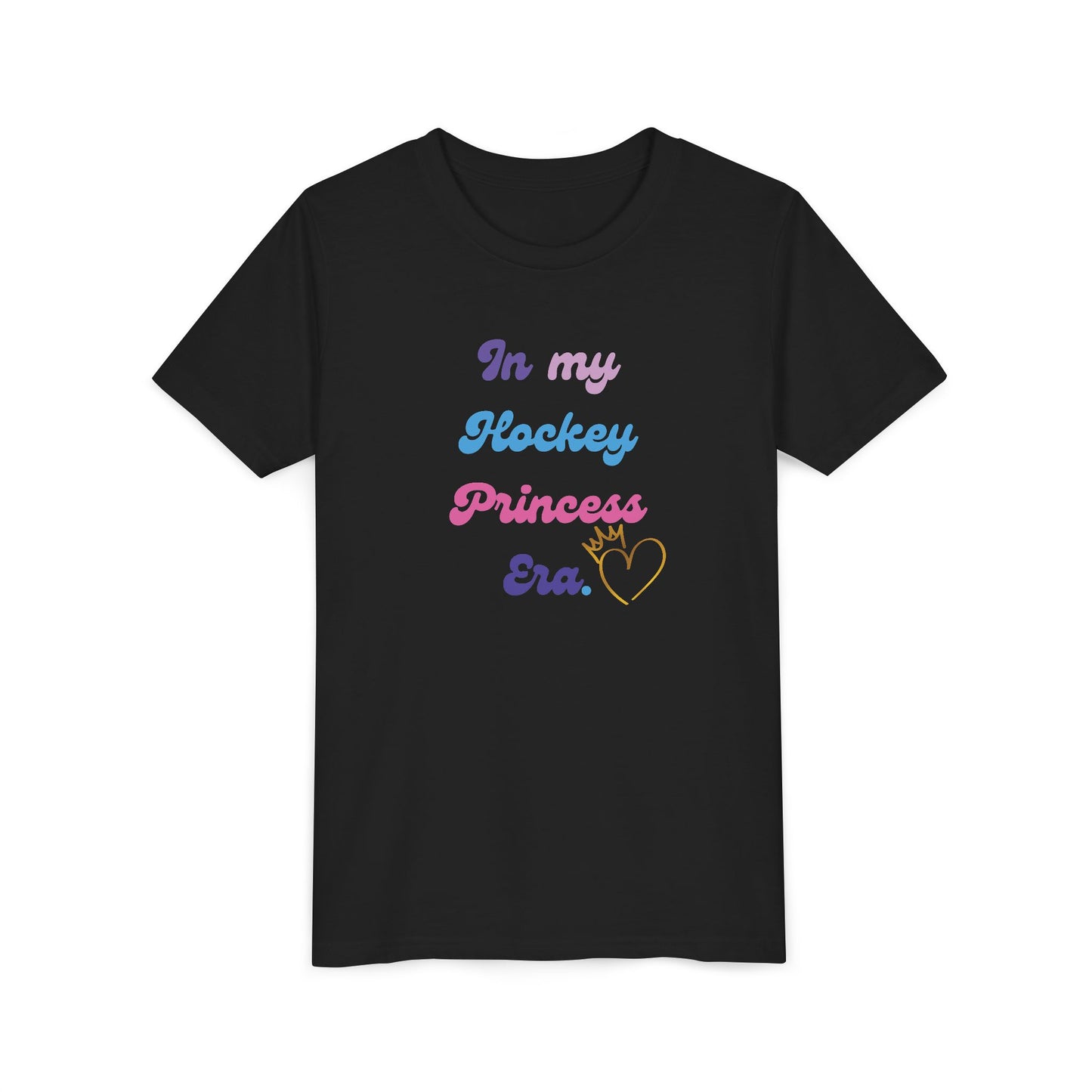 “In My Hockey Princess Era” Youth T-Shirt | Girls Hockey Shirt | Birthday, fan & Team Gift