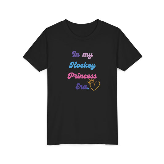 “In My Hockey Princess Era” Youth T-Shirt | Girls Hockey Shirt | Birthday, fan & Team Gift