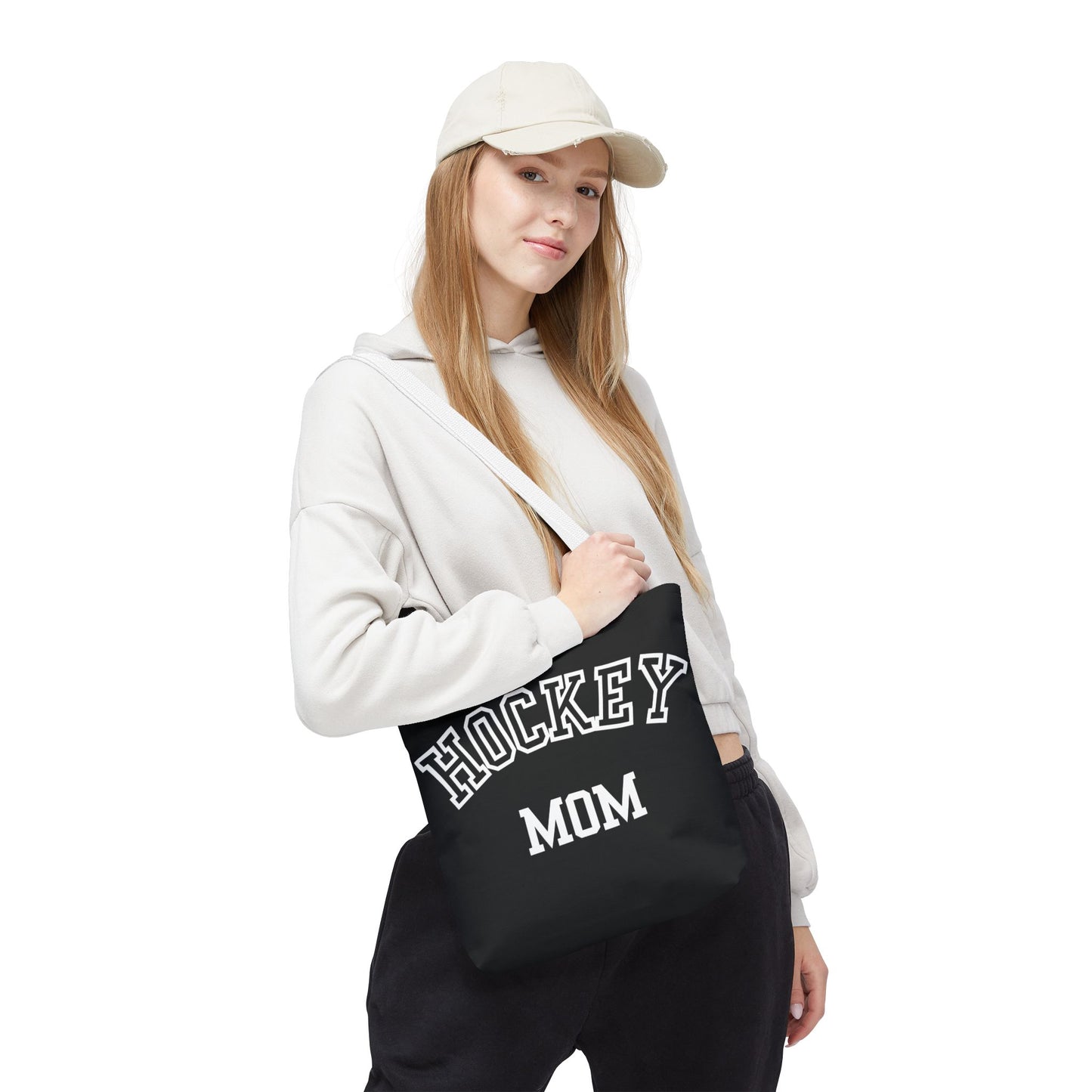 Hockey Mom Tote Bag | Sporty Eco-Friendly Carryall | All-Over Print Design | Gift for Team Moms