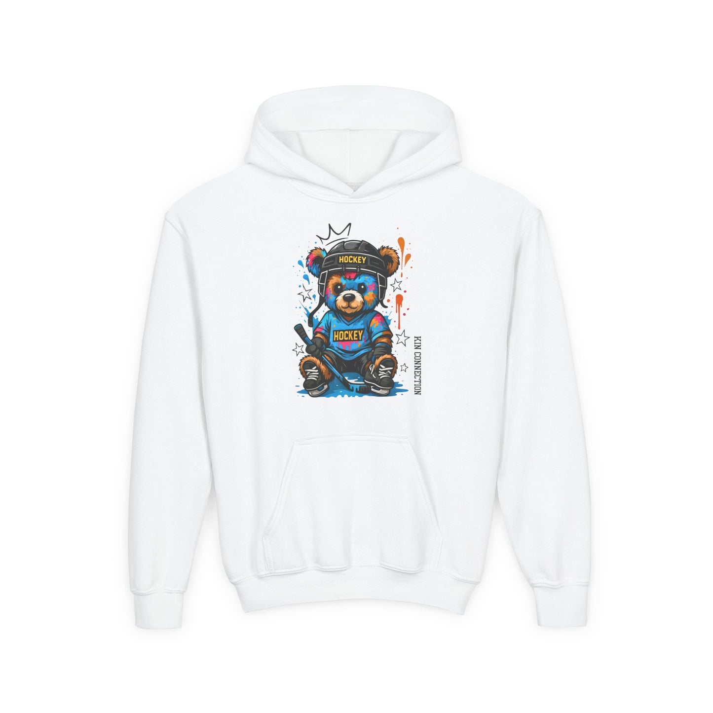 Hockey Bear – Kin Connection Hoodie | Youth Sportswear | unisex Hockey Gift