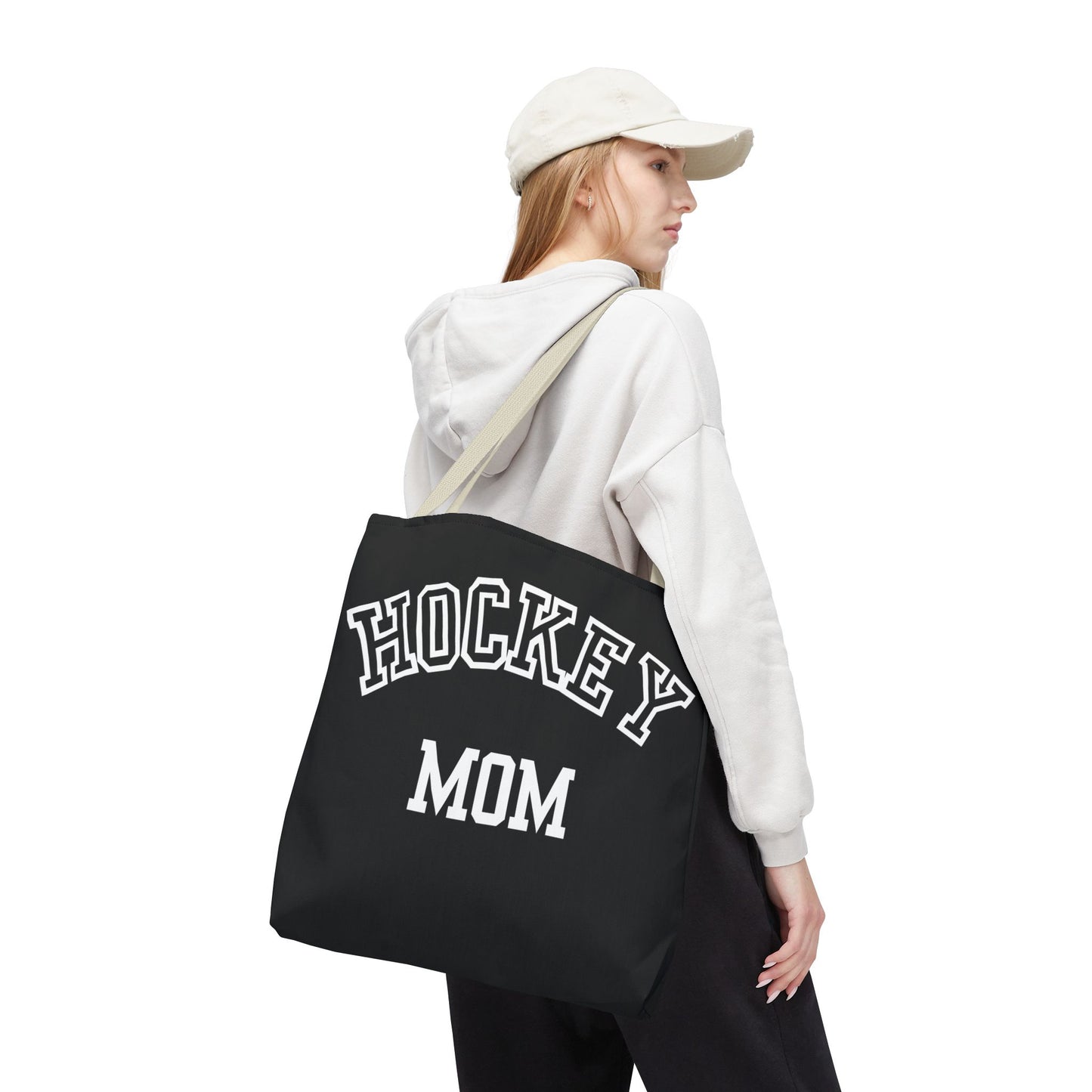 Hockey Mom Tote Bag | Sporty Eco-Friendly Carryall | All-Over Print Design | Gift for Team Moms
