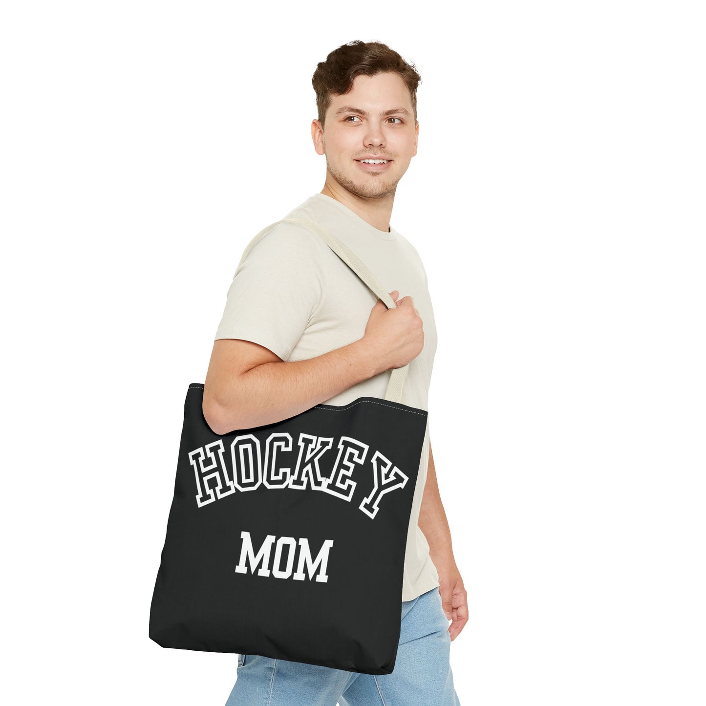 Hockey Mom Tote Bag | Sporty Eco-Friendly Carryall | All-Over Print Design | Gift for Team Moms